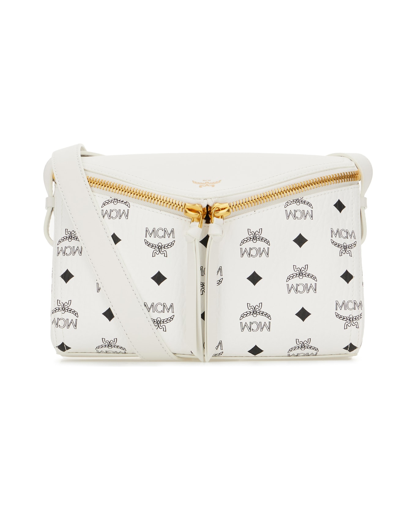 Printed Canvas Crossbody Bag