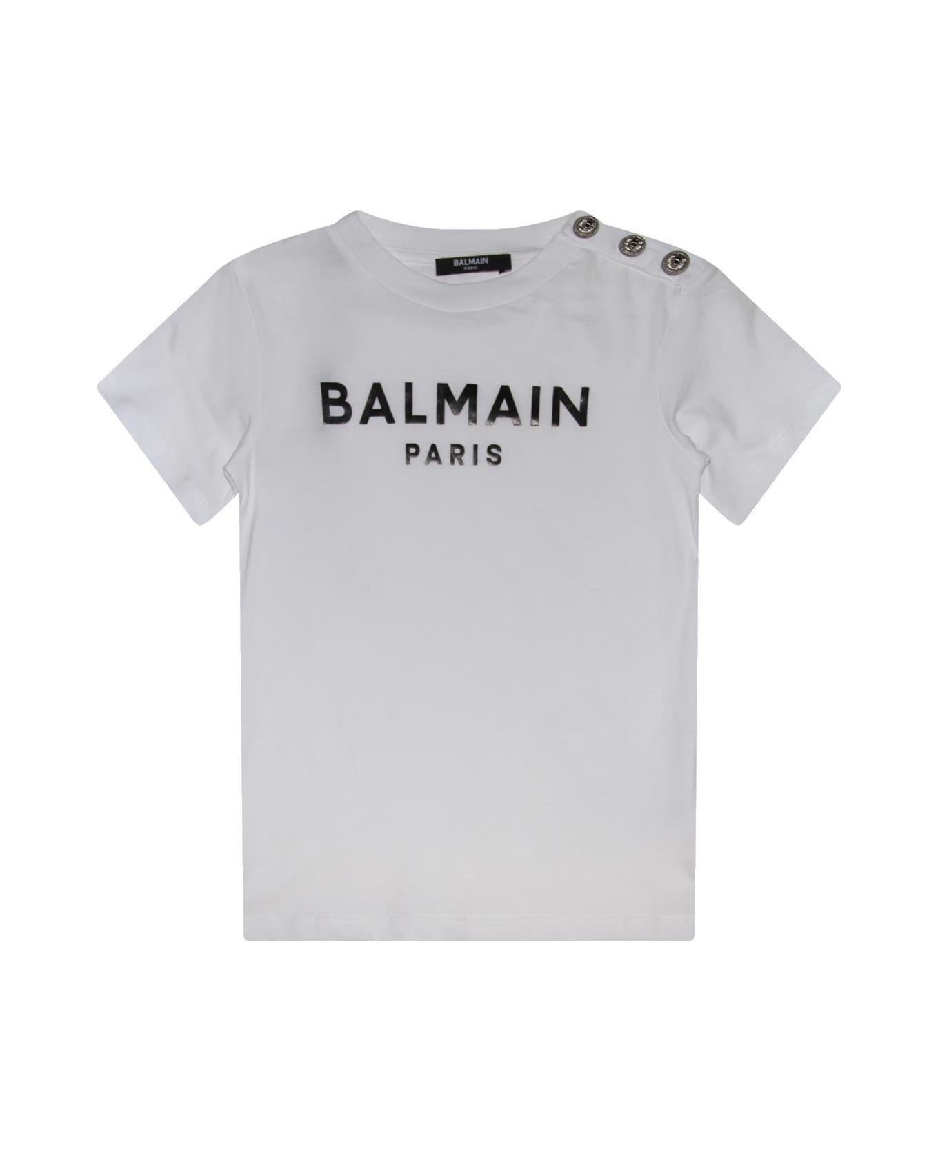 Balmain Logo Printed Crewneck T-shirt - Ne Tシャツ＆ポロシャツ