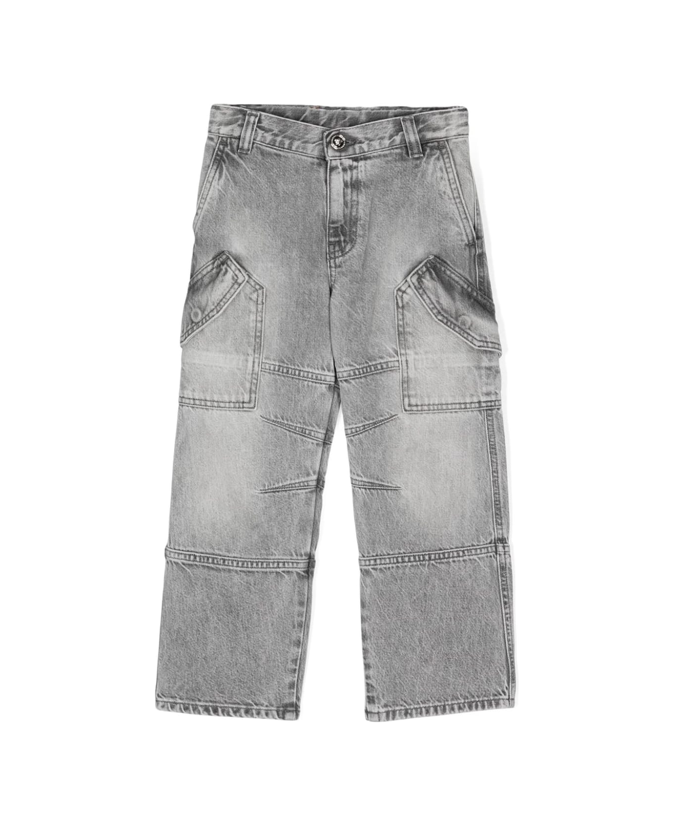 Versace Gray Denim Cargo Boy - Denim