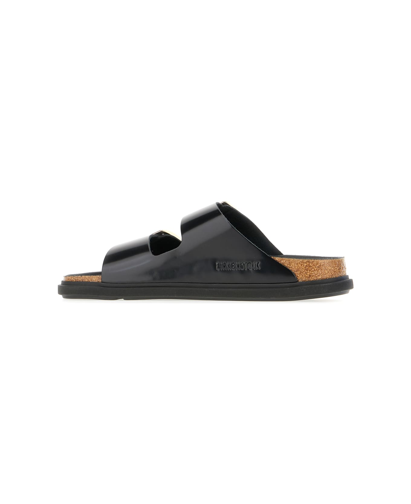 Birkenstock Black Leather Arizona Droplet Sandals - BLACK