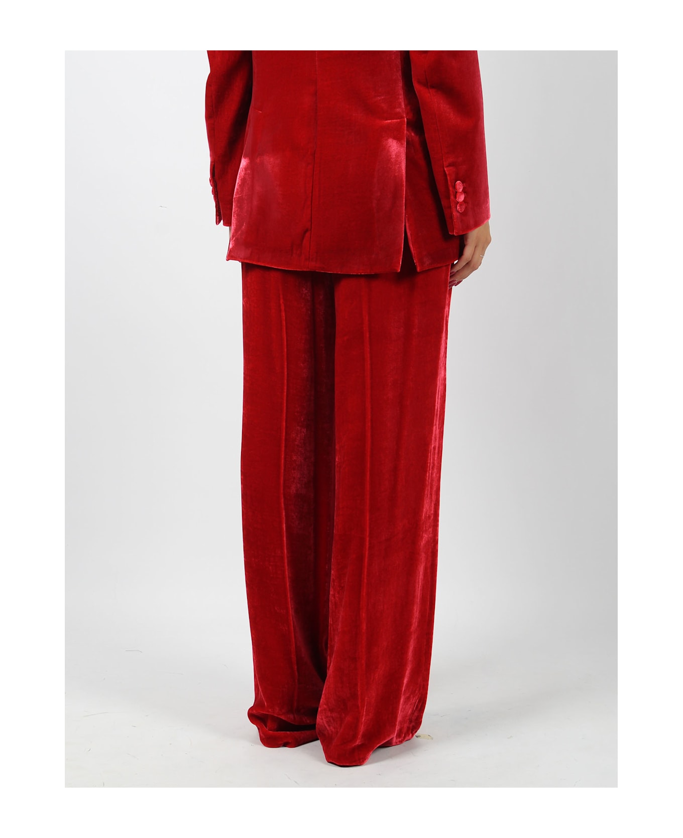 Parosh Relur24 Velvet Trousers - Red