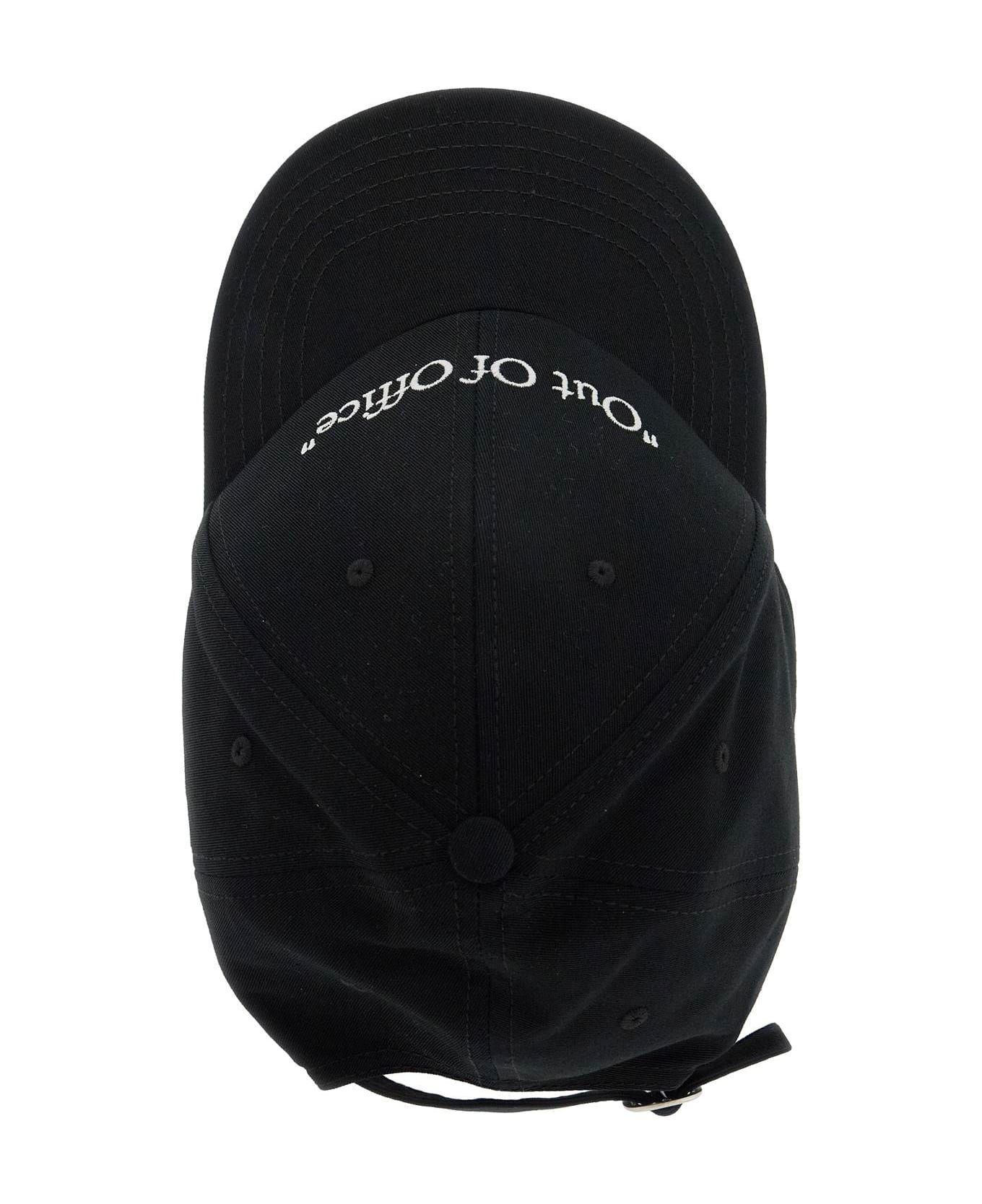 Off-White Baseball Hat With Logo - BLACK - WHITE (Black) コート