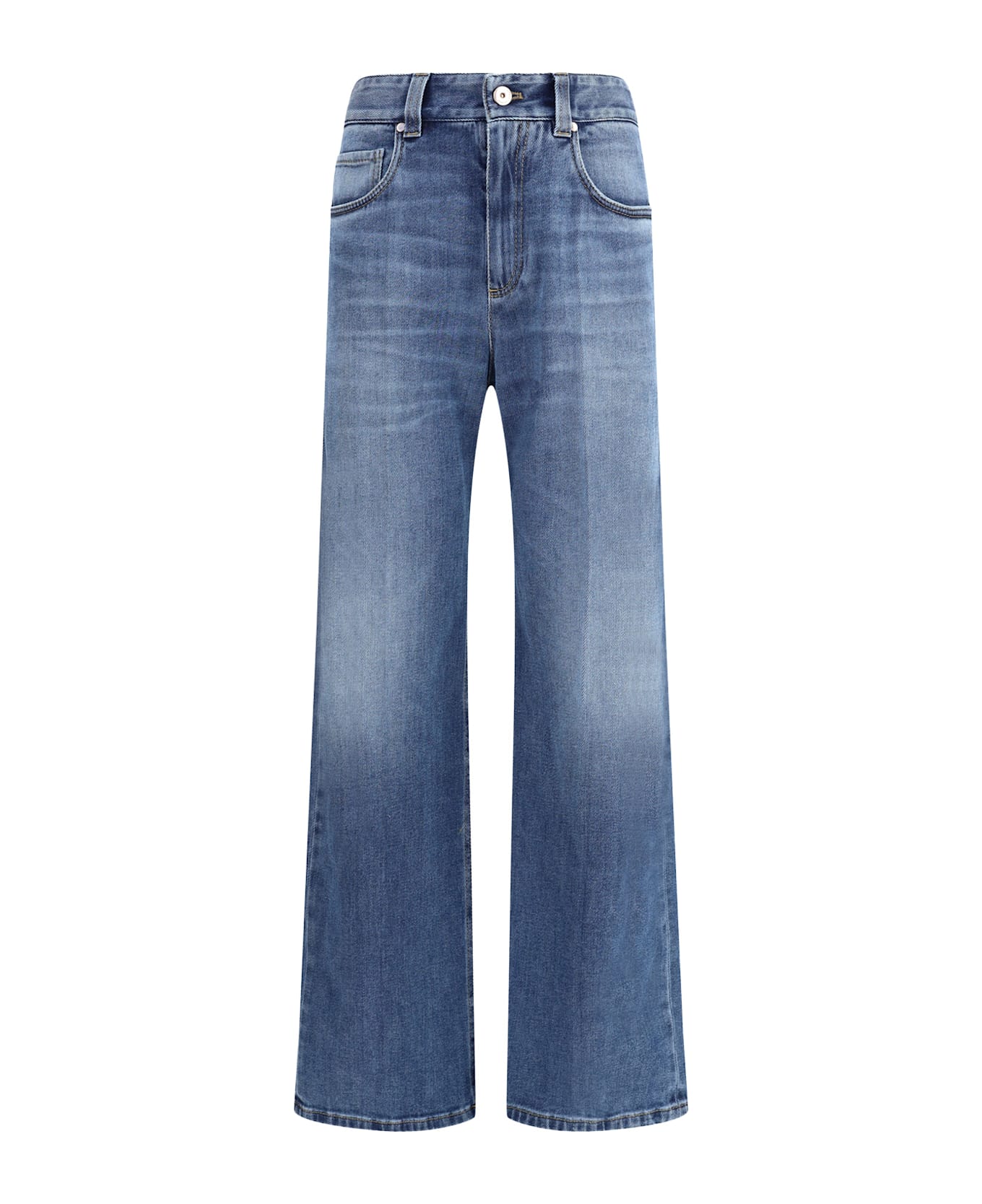 Brunello Cucinelli The Contemporary Loose Jean-full Length - Blue