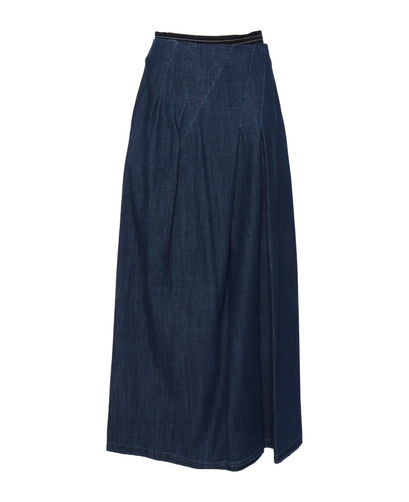 Lorena Antoniazzi Long Denim Skirt - BLUE