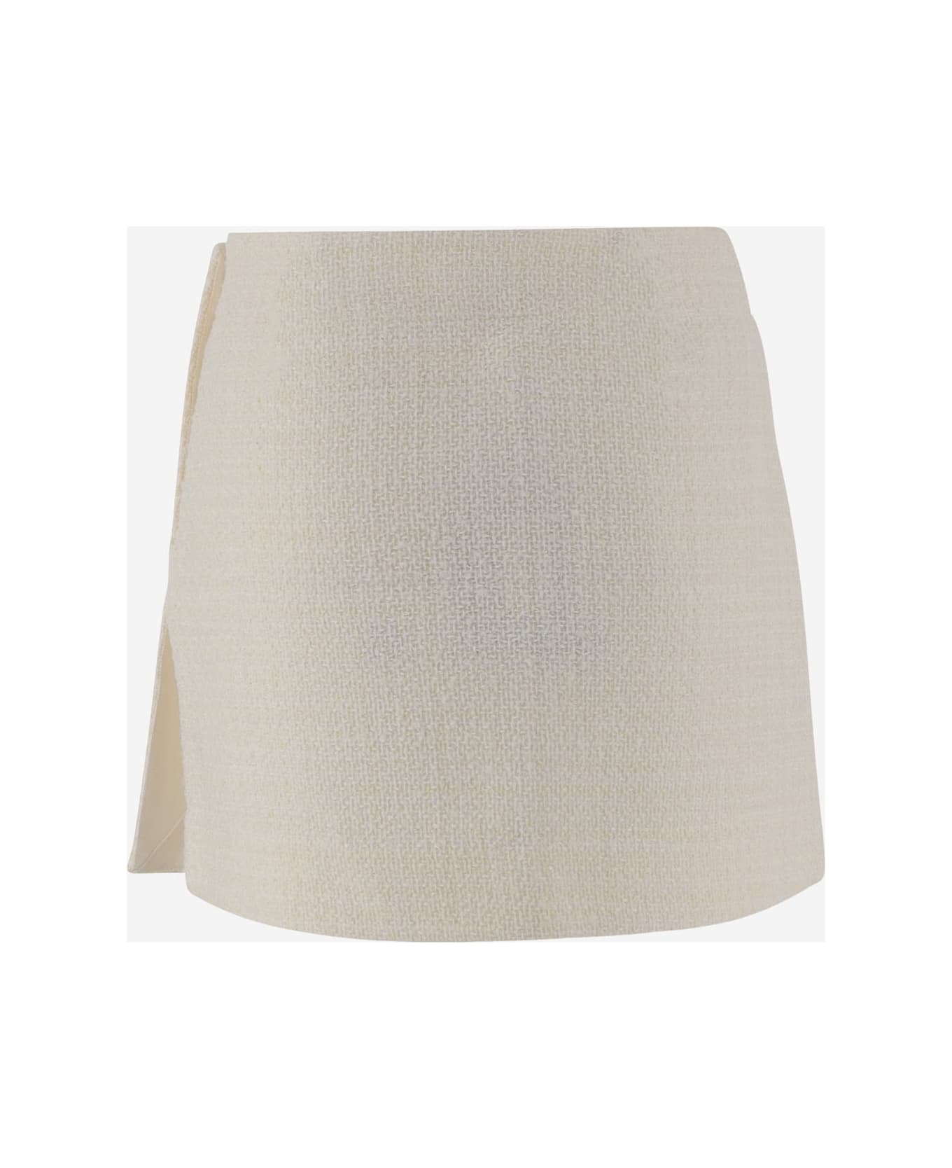 Pinko Cotton Blend Flan Skirt - White