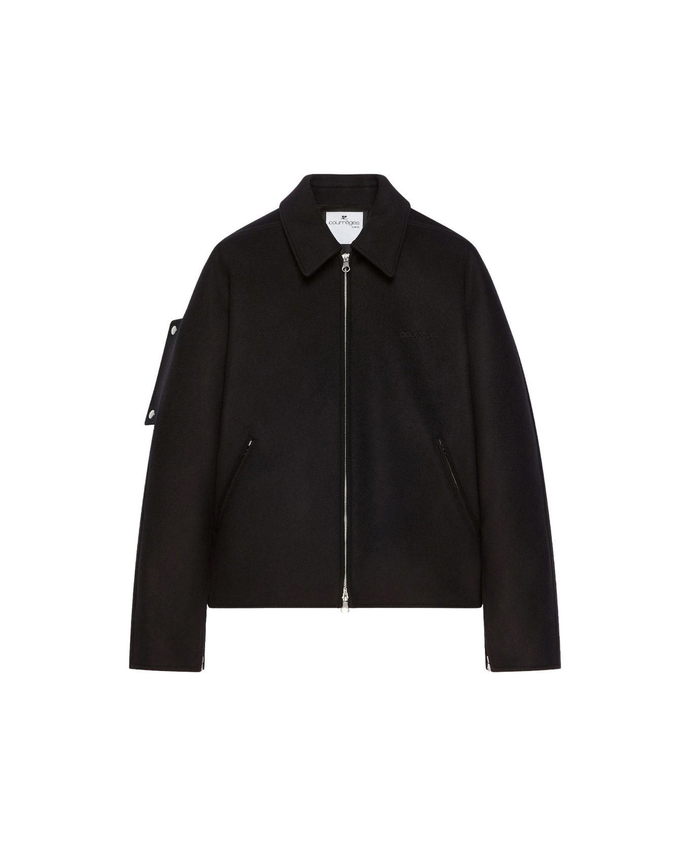 Courrèges Wool Bomber Jacket - BLACK