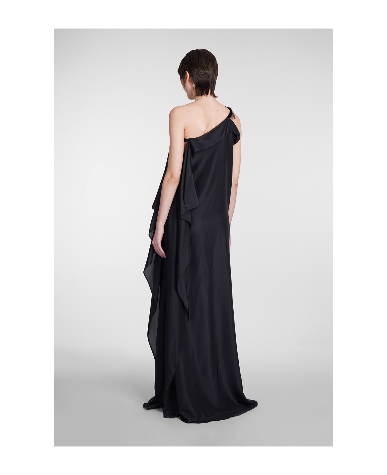 Ann Demeulemeester Dress In Black Silk - black
