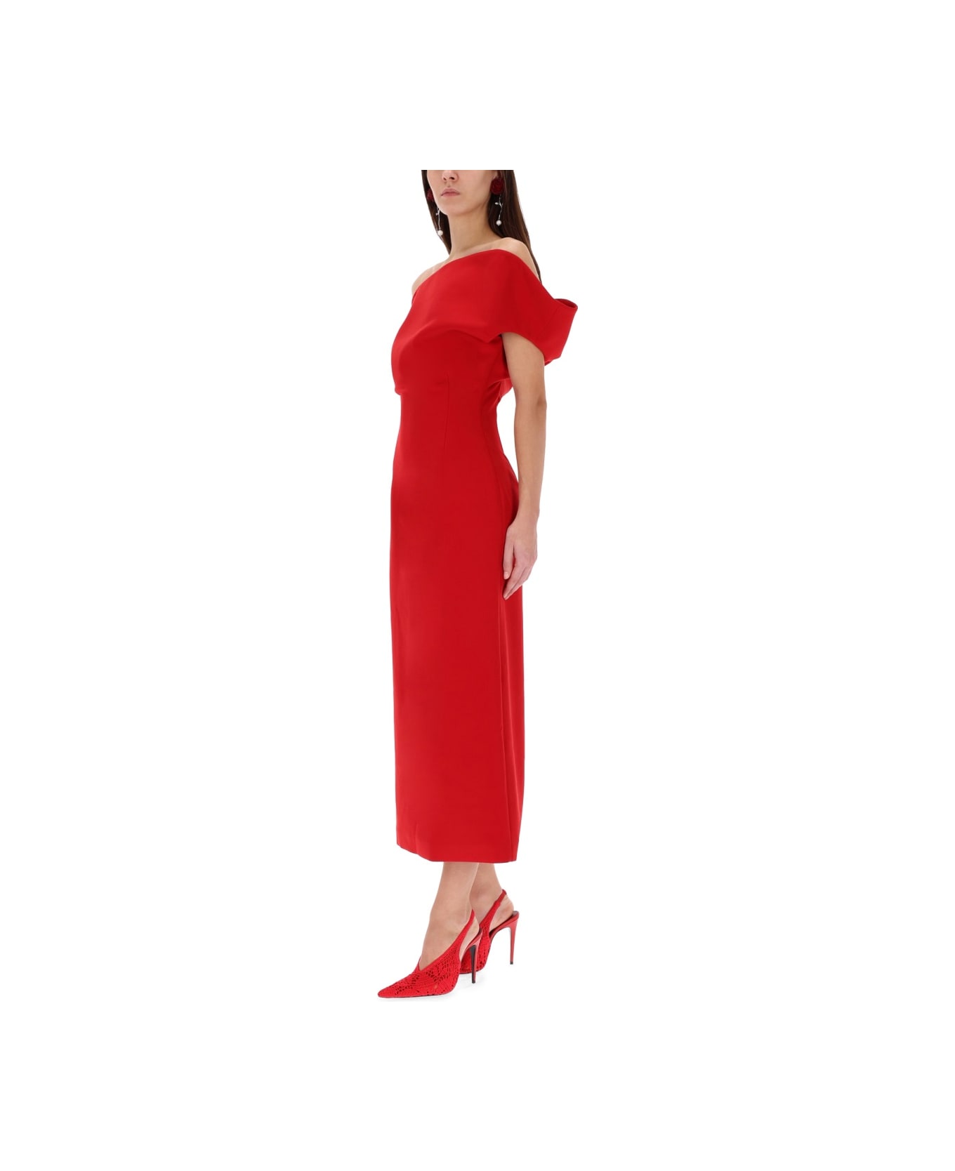 Magda Butrym Long One-shoulder Dress - RED