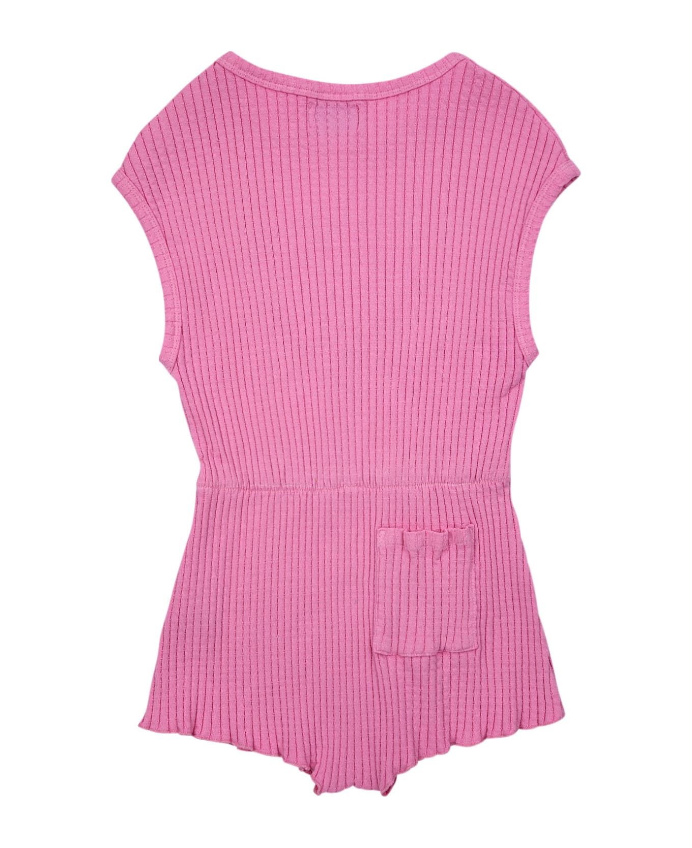 Bobo Choses Pink Jumpsuit For Girl With Logo - Pink ジャンプスーツ