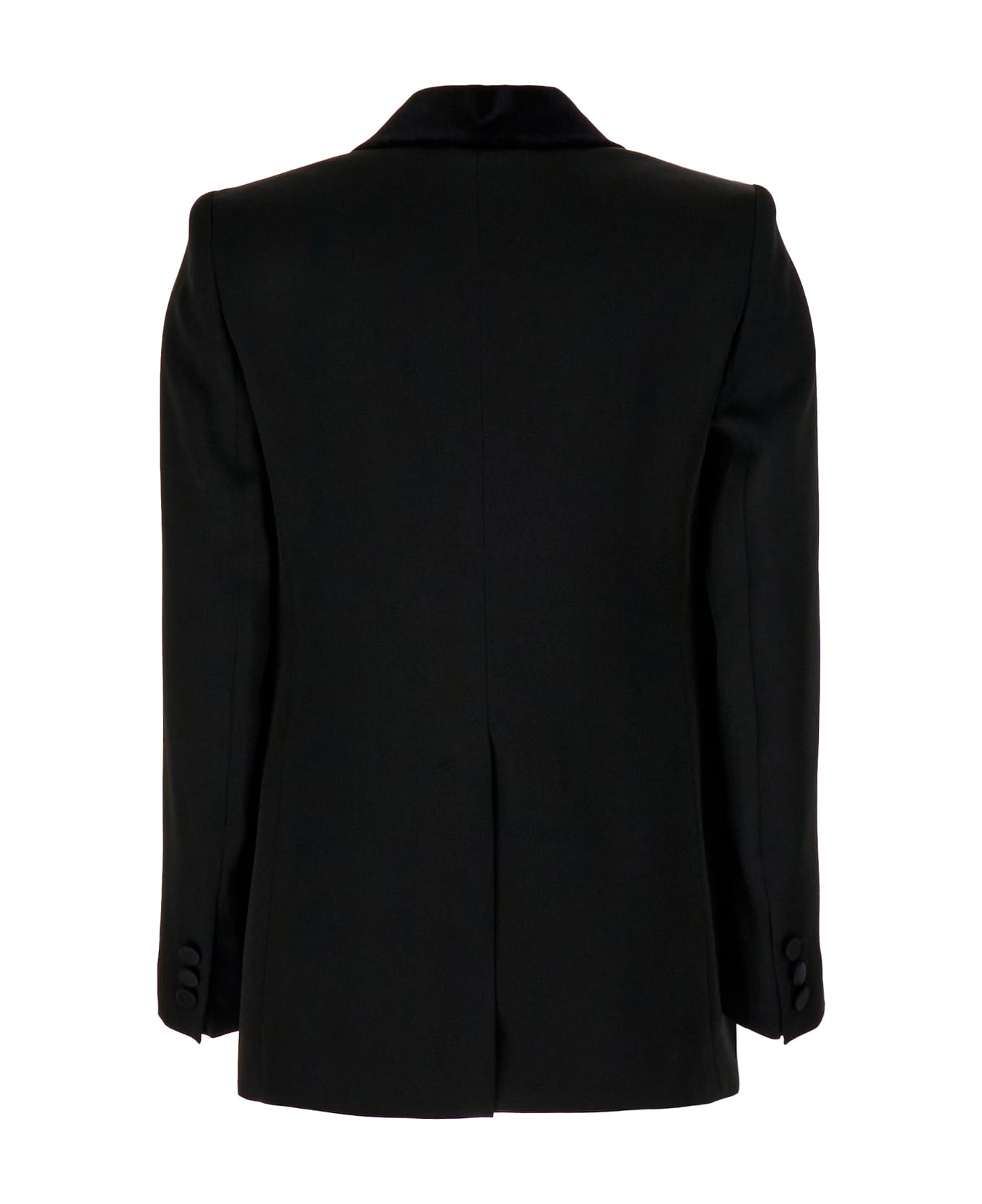 Max Mara Black Acetate Blend Blazer - 015