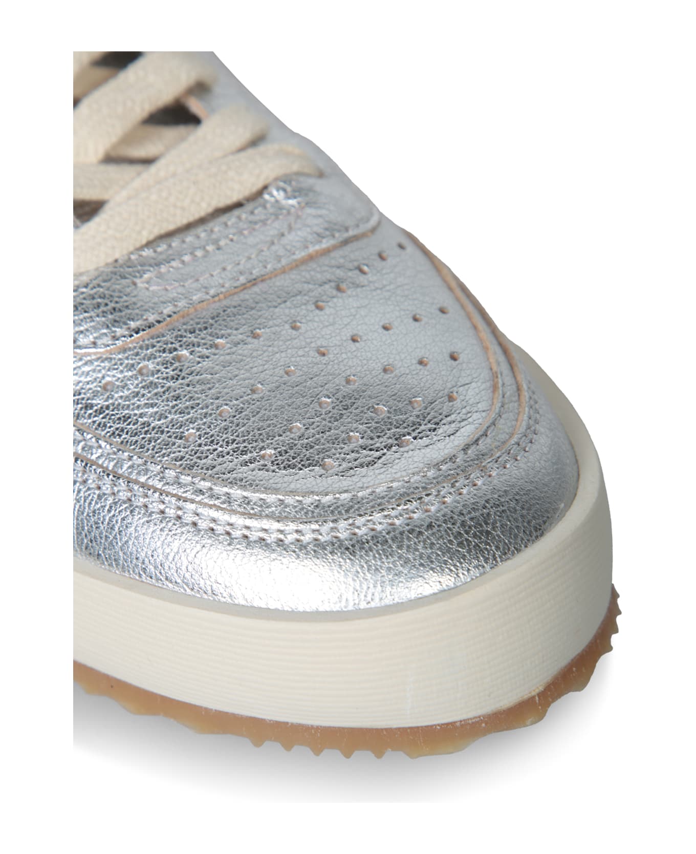Philippe Model Nice Low Silver Sneakers - Metallic