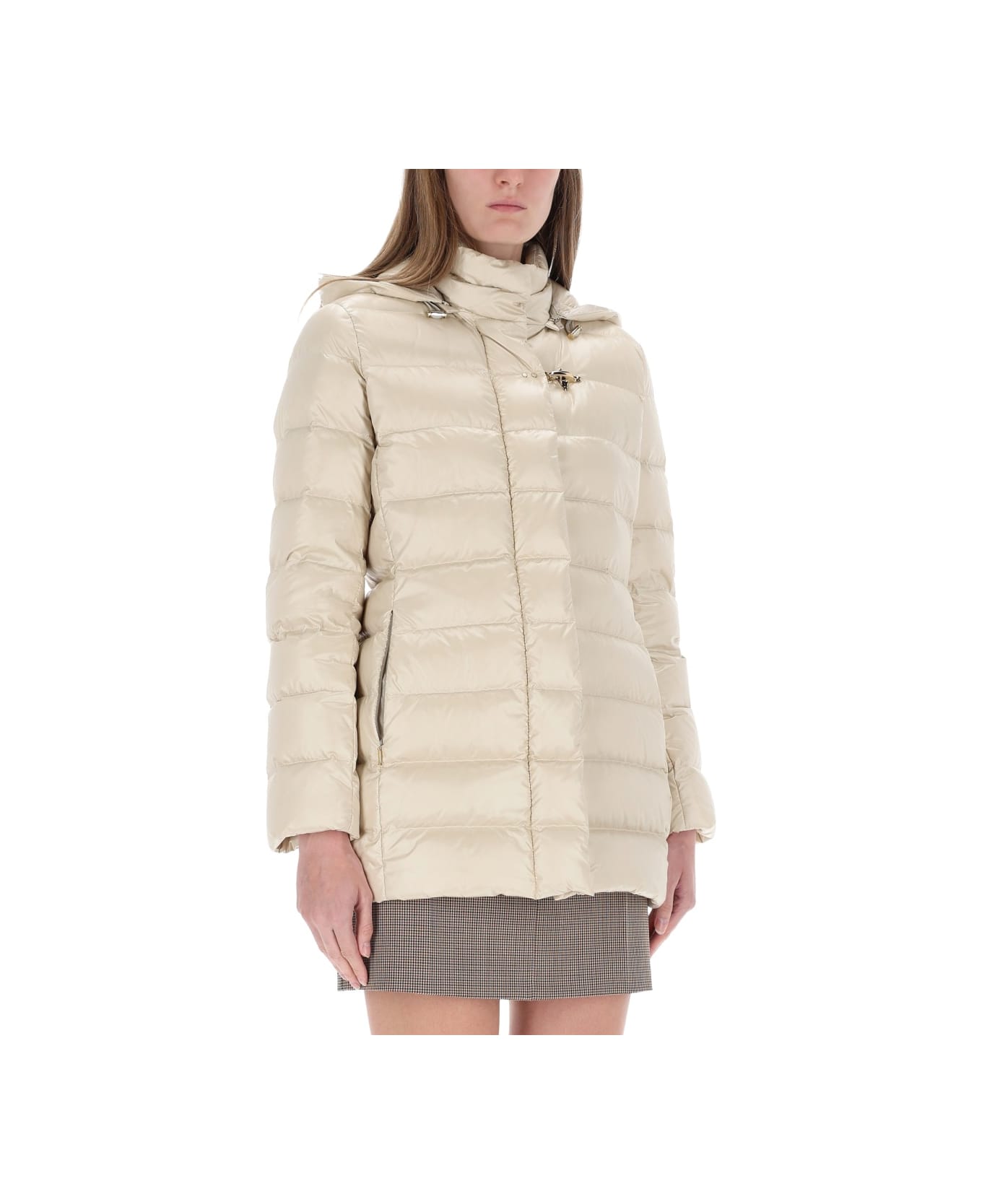 Fay Down Jacket With Hood - BEIGE