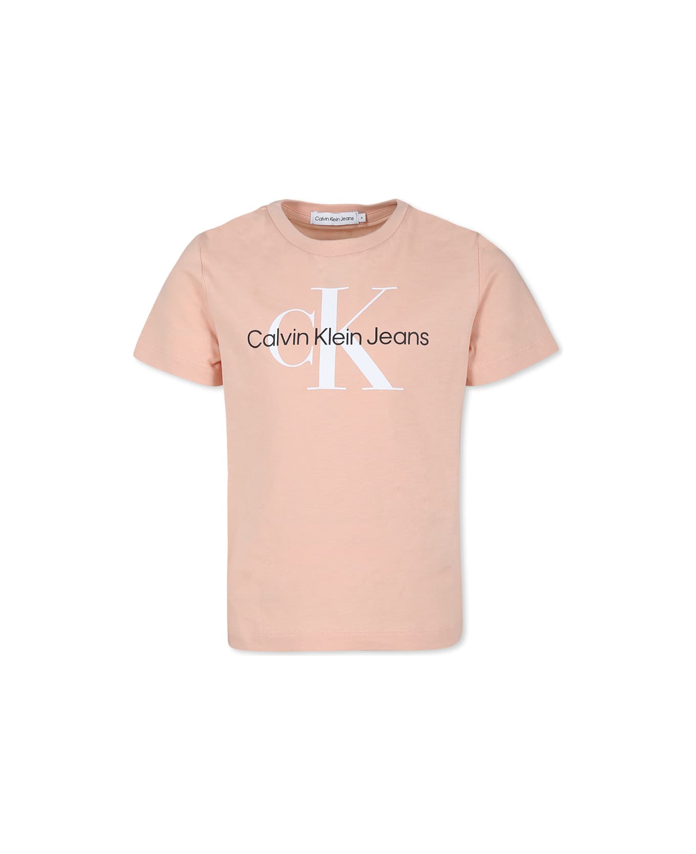 Calvin Klein Pink T-shirt For Kids With Logo - Pink