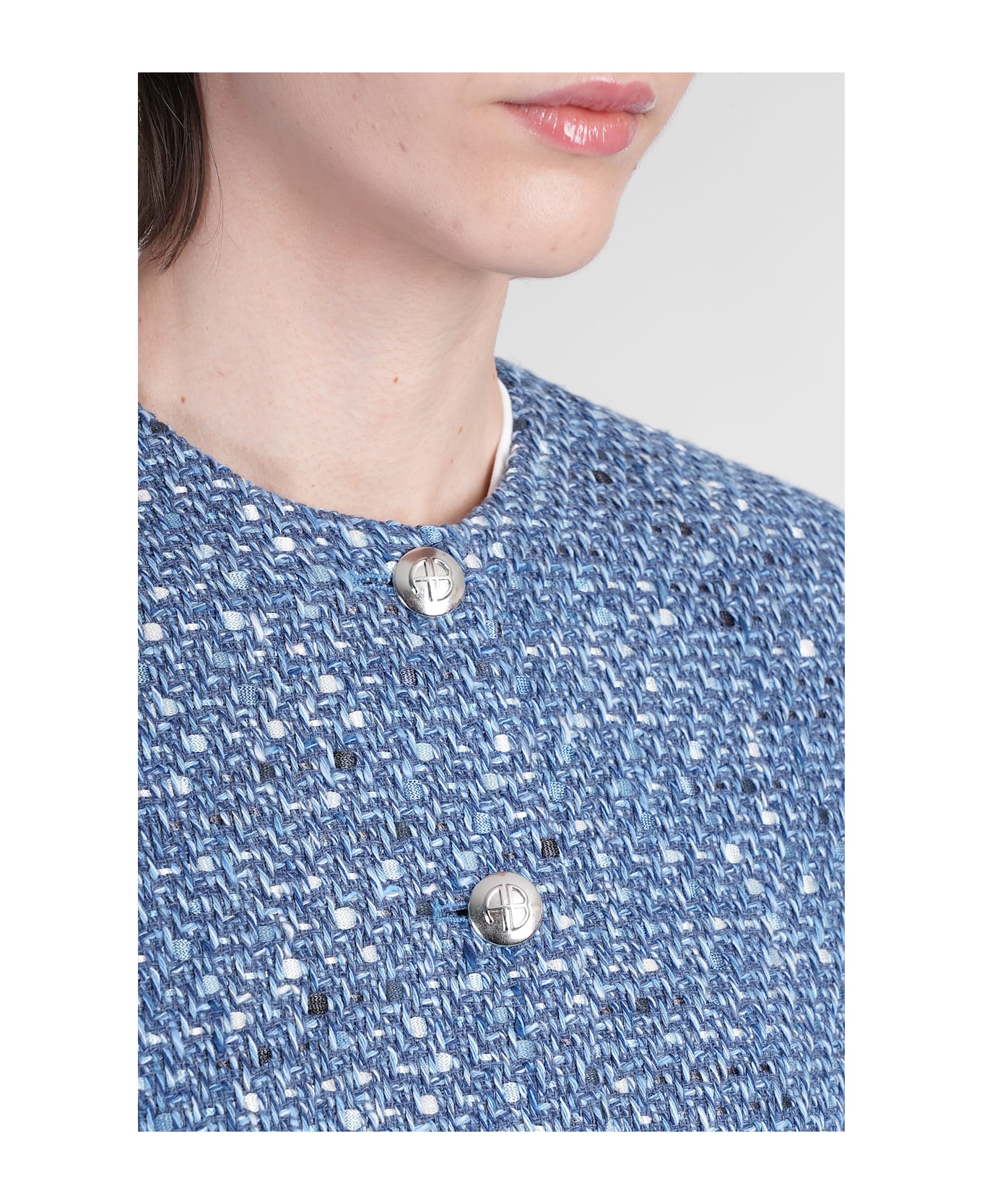 Anine Bing Amber Casual Jacket In Blue Cotton - BLUE