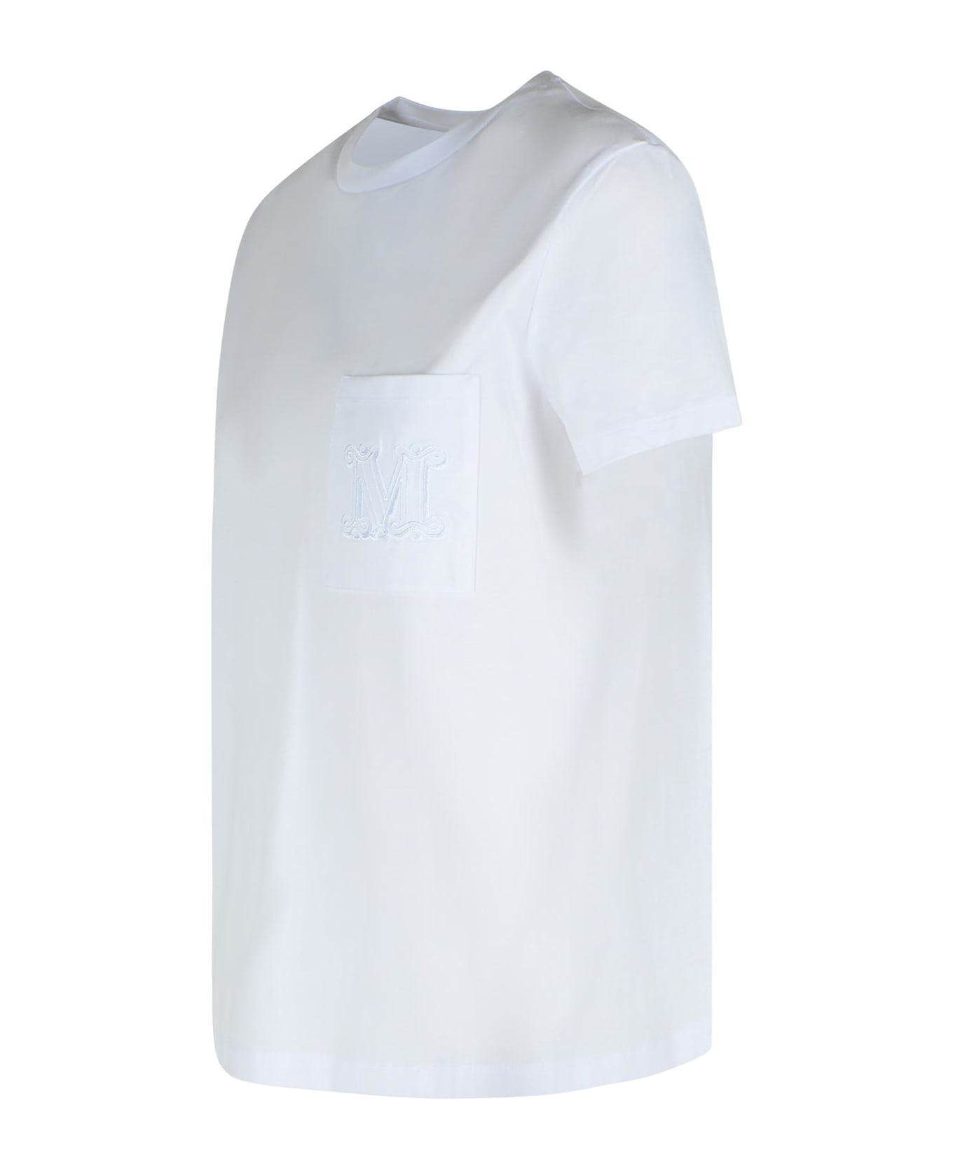 Max Mara 
papaya
 White Cotton Jersey T-shirt - 0 Bianco