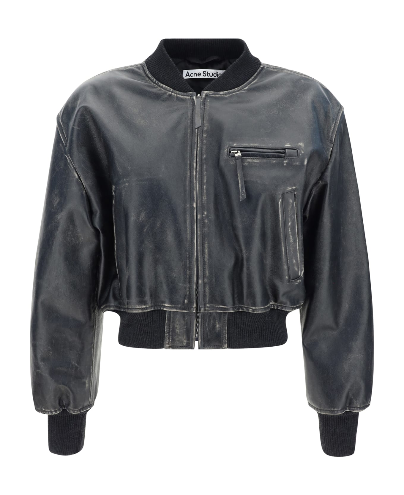 Acne Studios Leather Jacket - VINTAGE BLACK レザージャケット