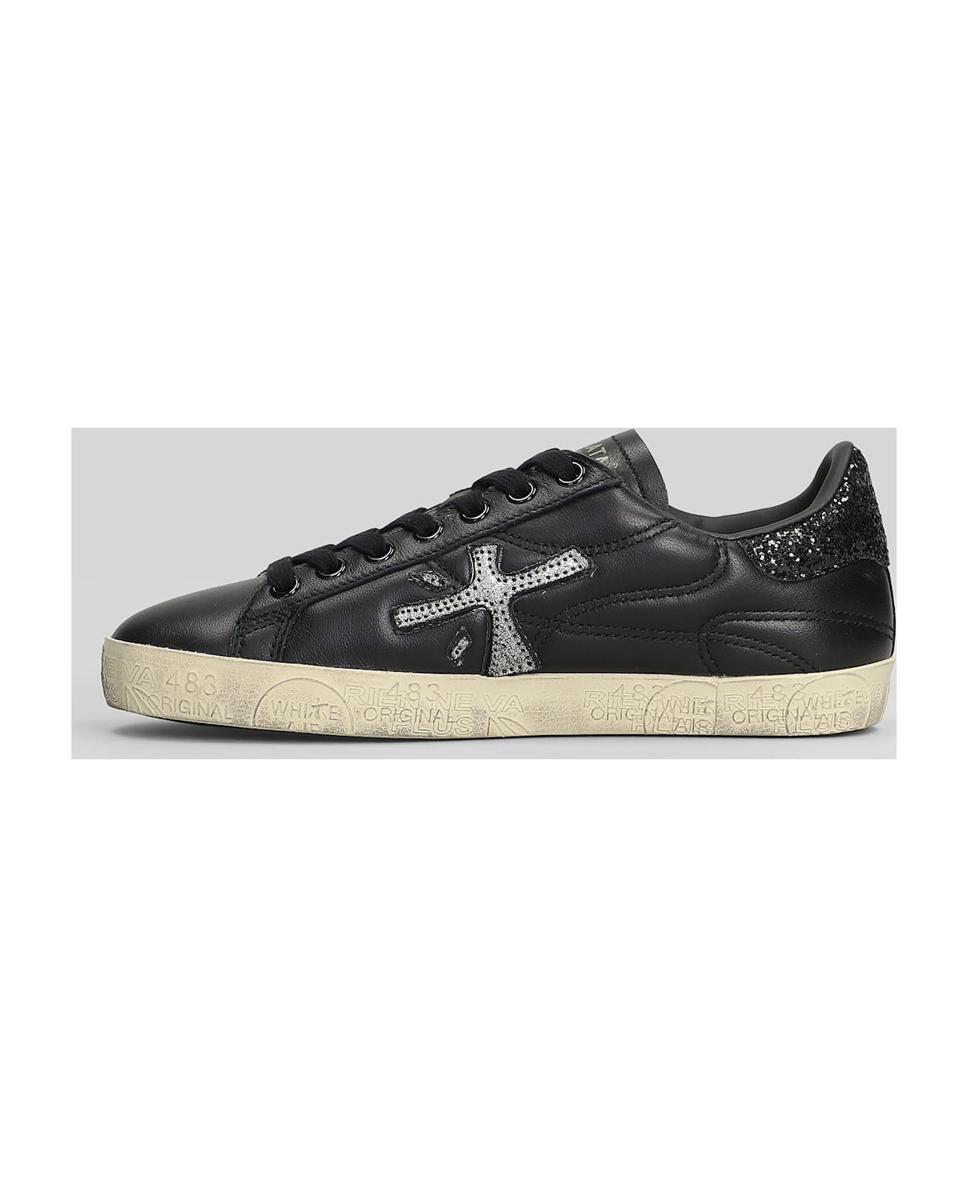 Premiata Steven Sneakers In Black Leather - black