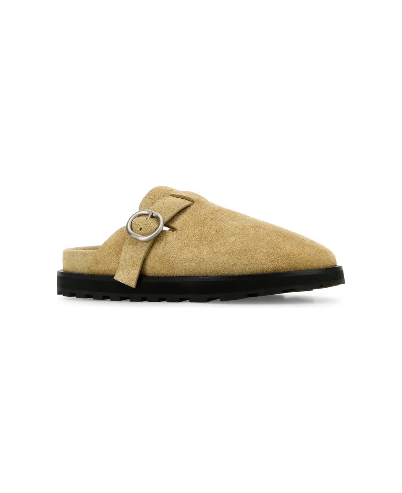 Jil Sander Beige Suede Slippers - 217