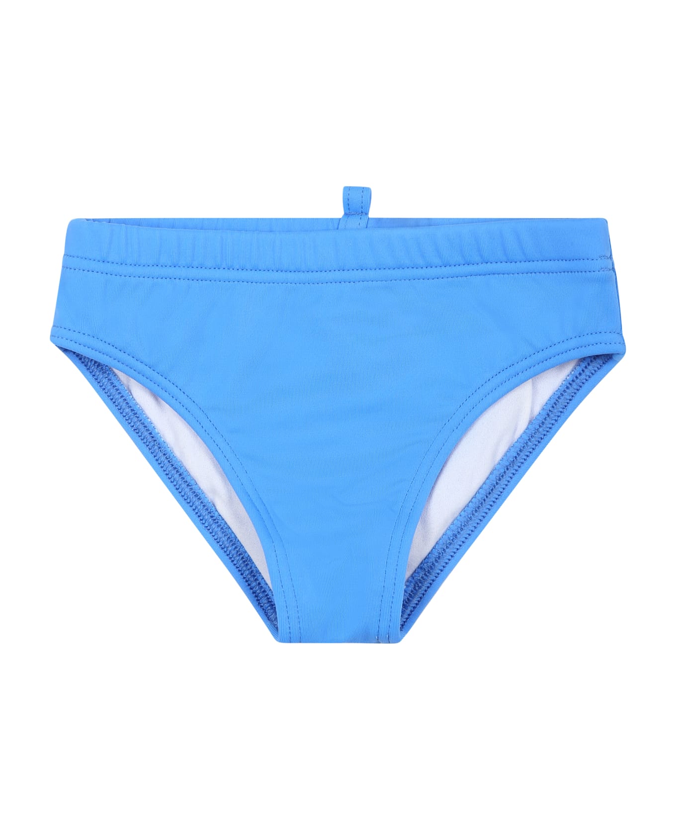 Dsquared2 Light Blue Swim Briefs For Baby Boy With Logo - Light Blue 水着