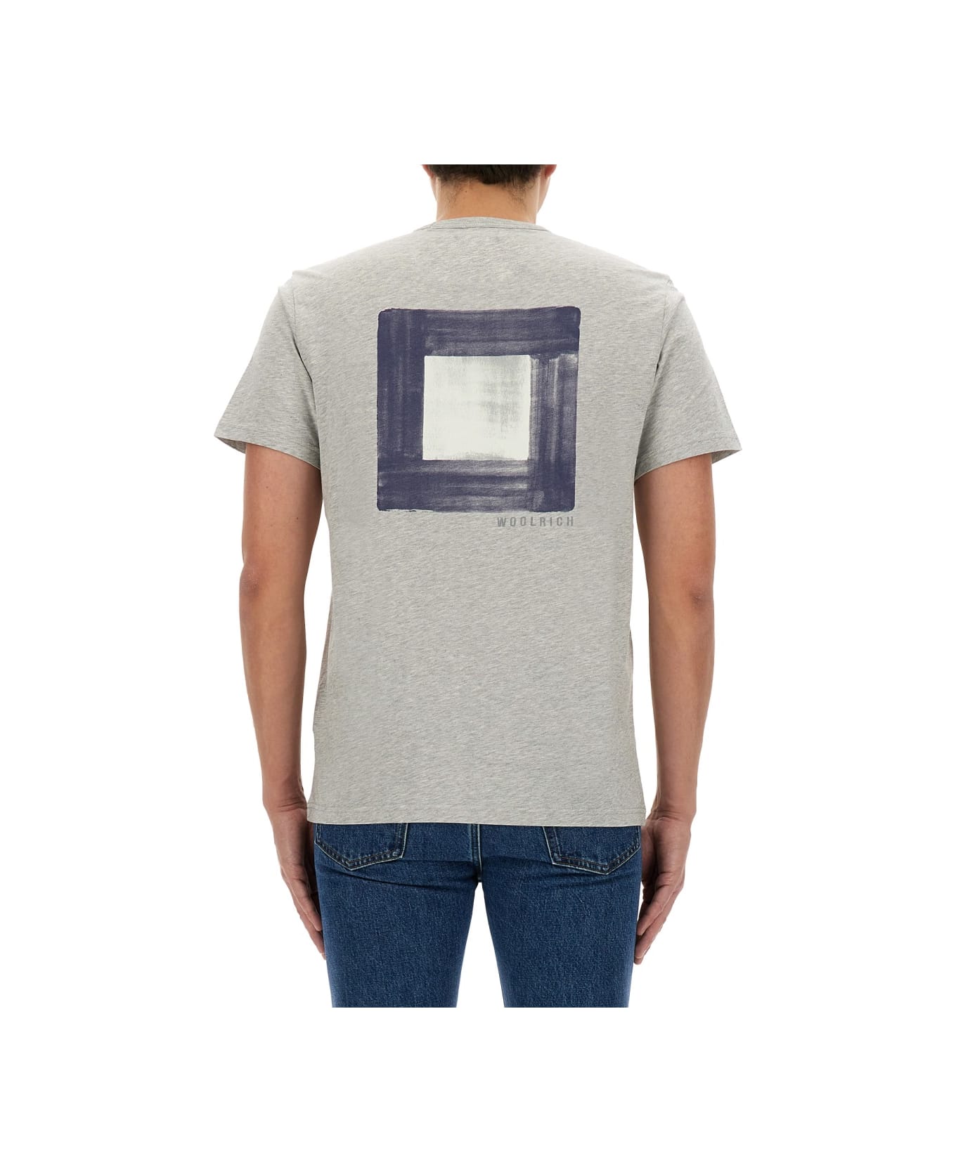Woolrich T-shirt With Logo - GREY シャツ