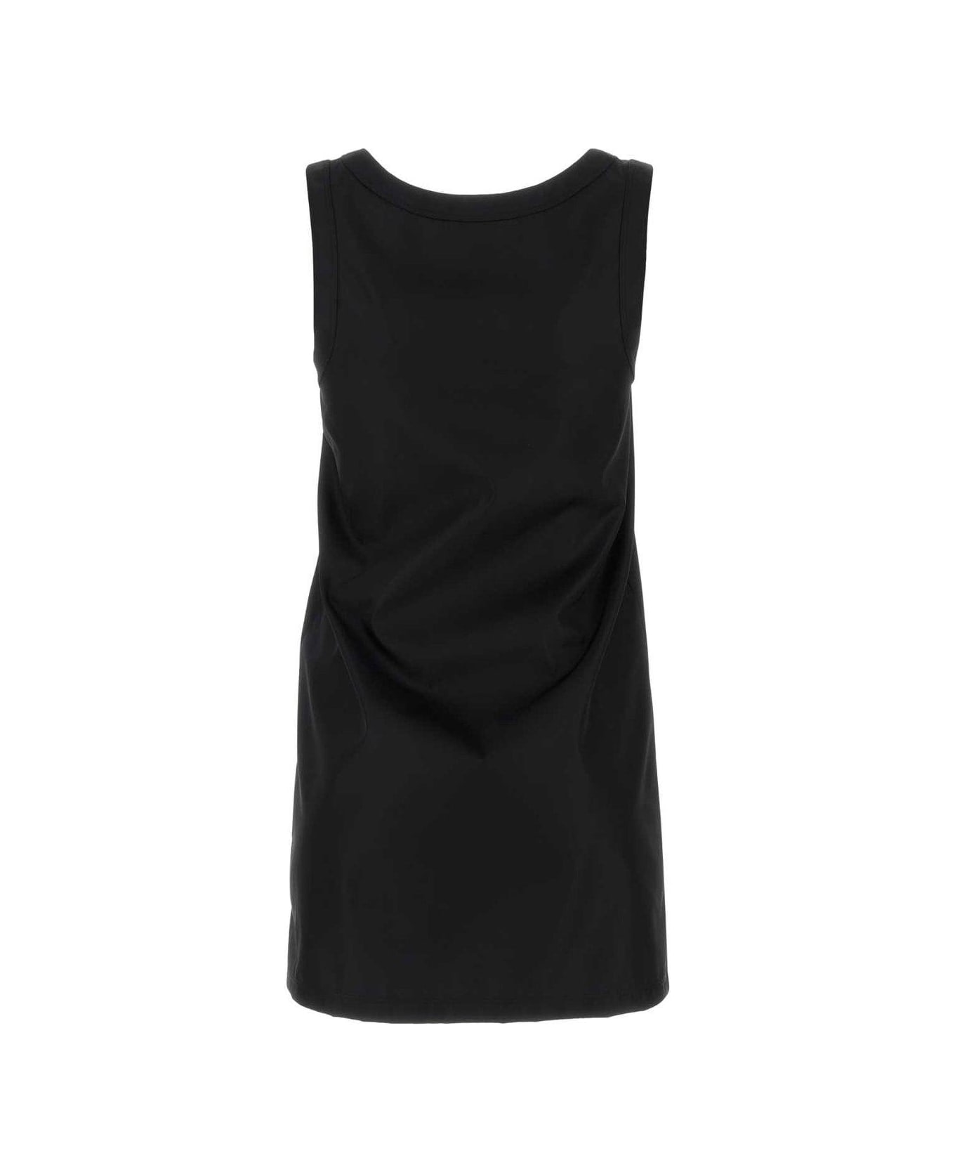 Prada Logo Plaque Sleeveless Mini Dress | italist