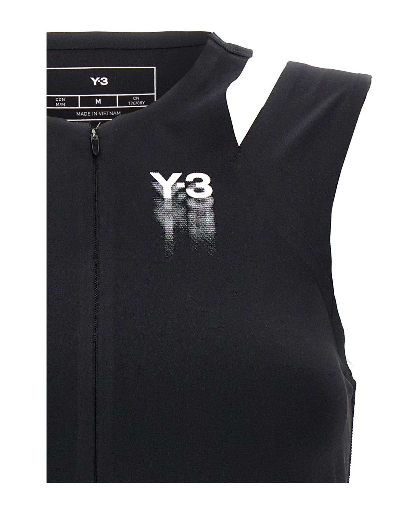 Y-3 'running' Sporty Top - Black   トップス