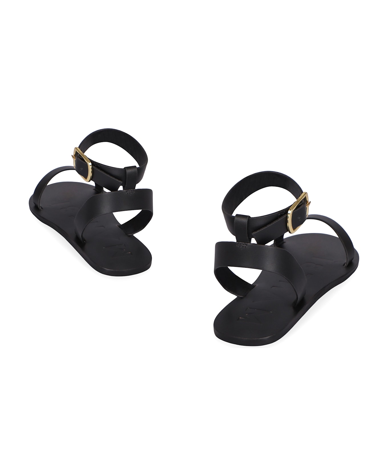 Manebi Chloe Leather Sandals - black