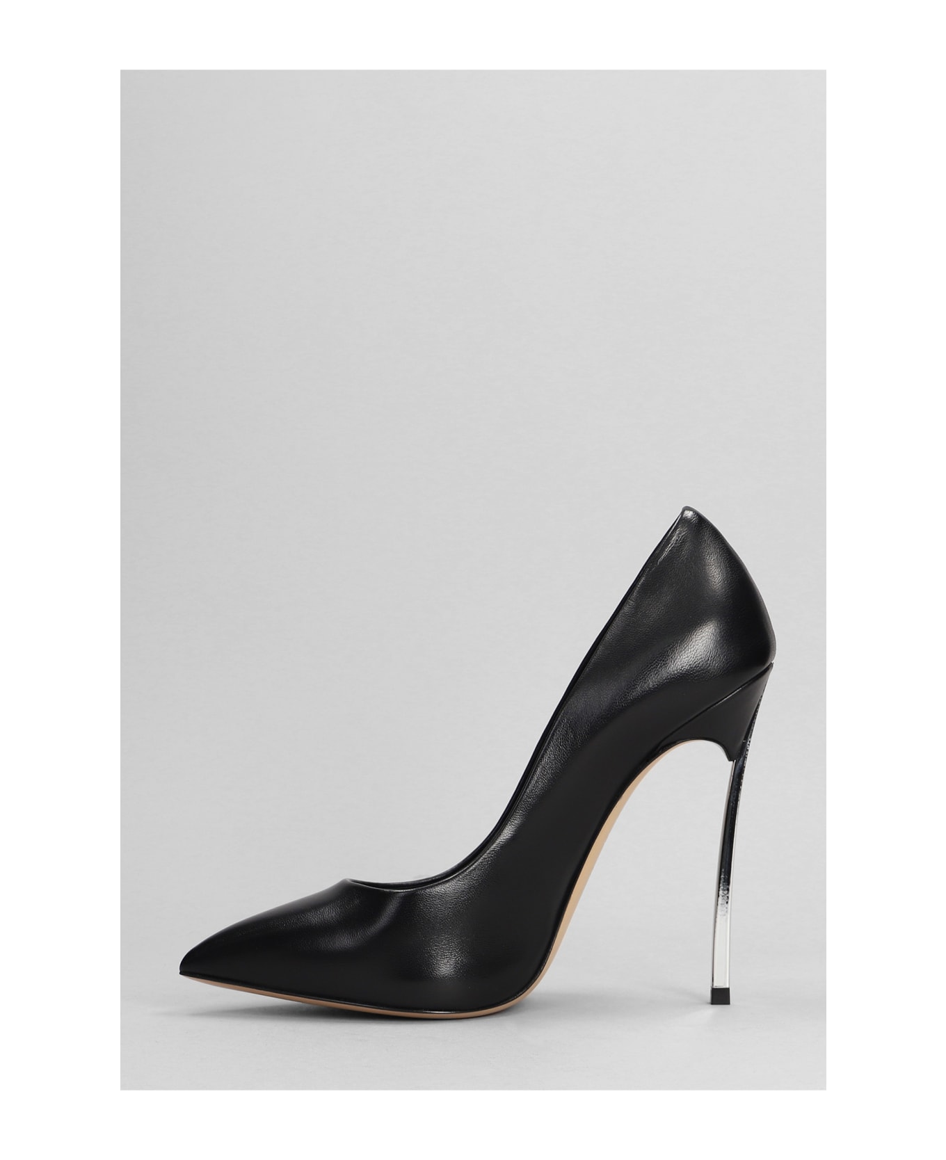 Casadei Blade Pumps In Black Leather - black