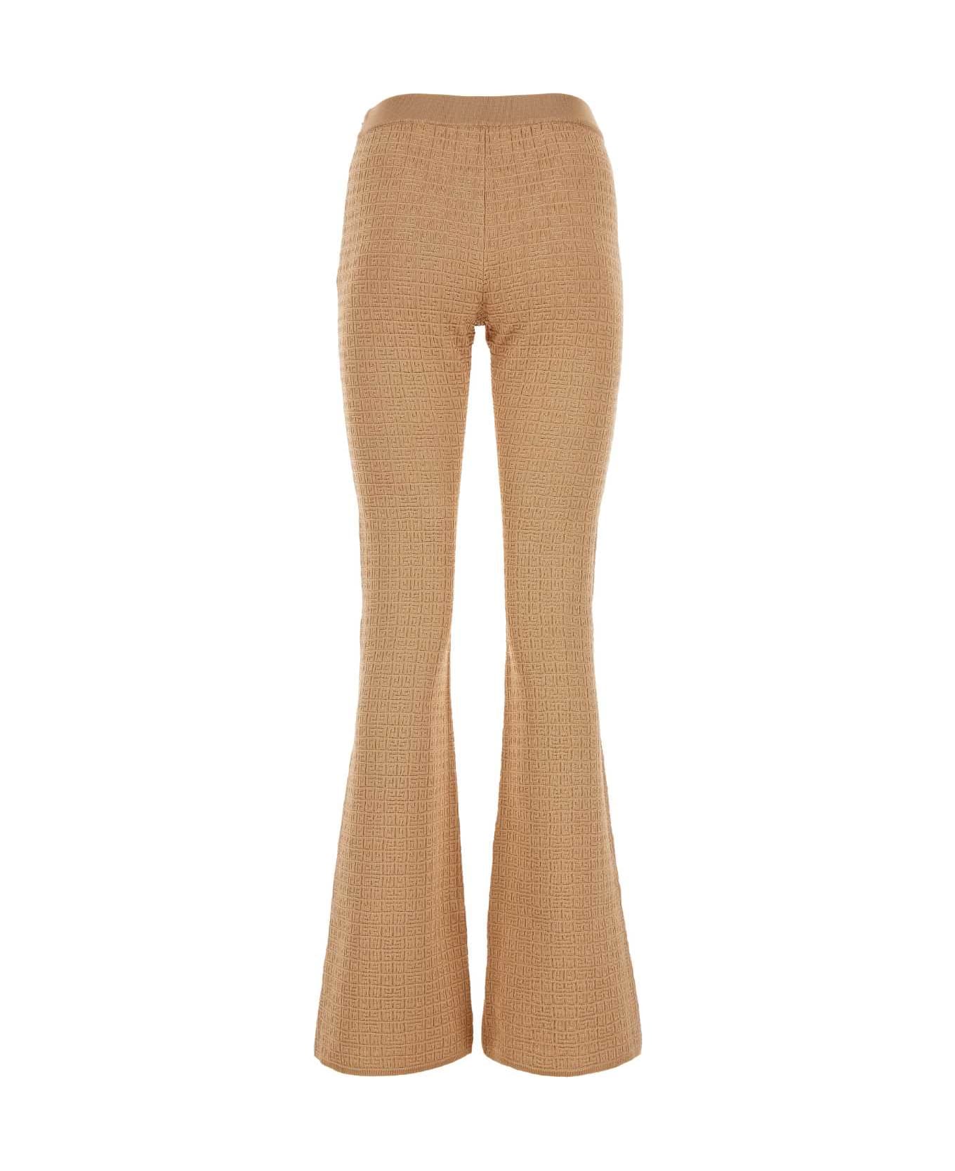 Givenchy Skin Pink Jacquard Flared Leg Pant - TAN