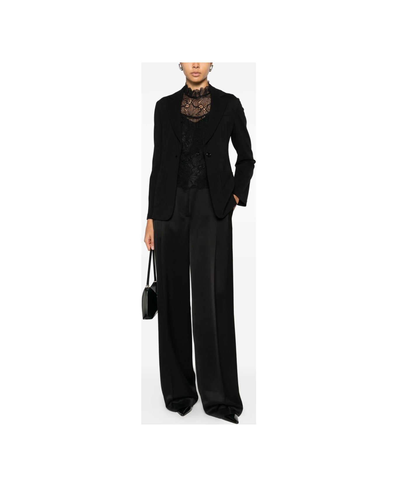 Emporio Armani Interlock Jersey Blazer - Black