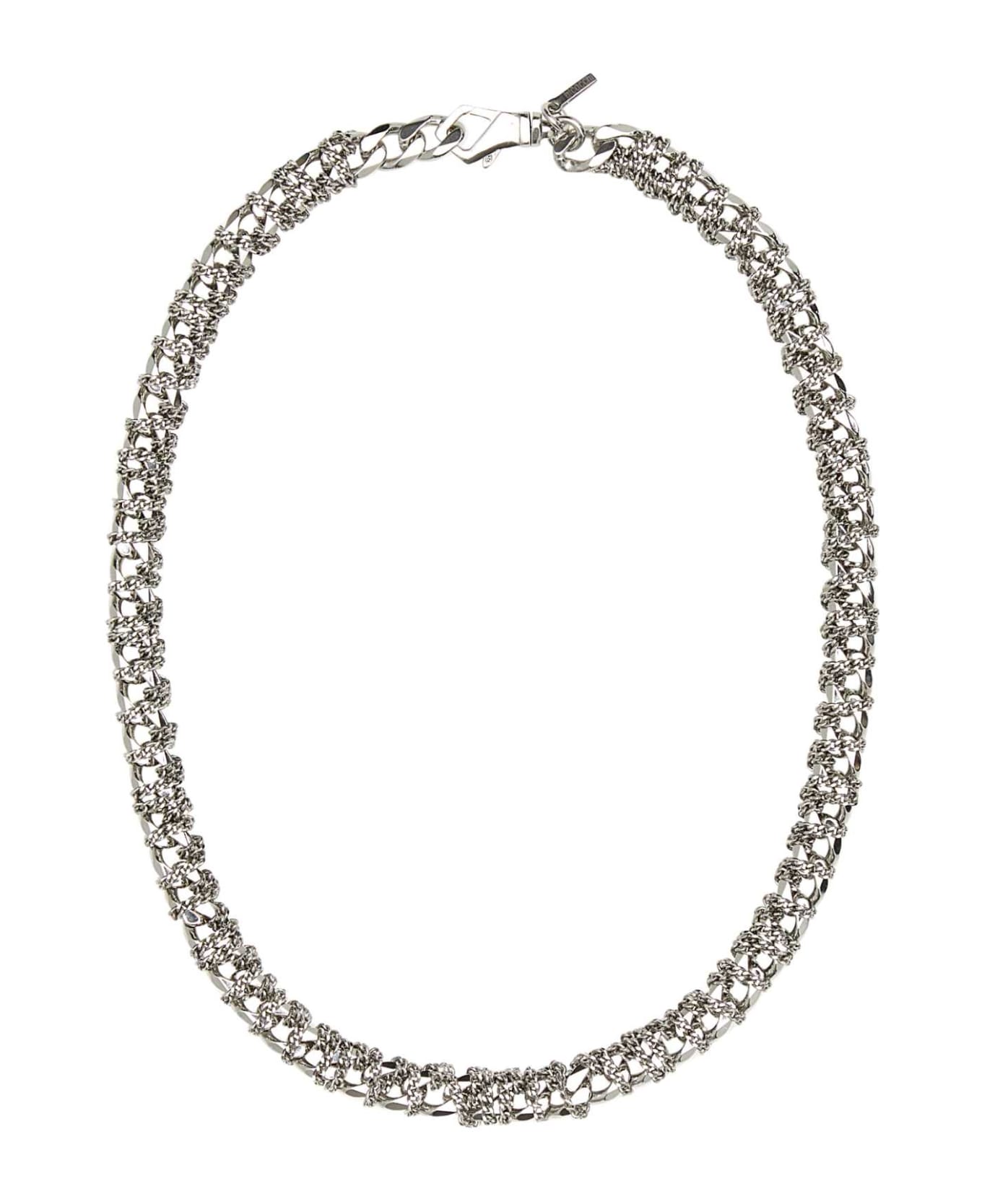 Emanuele Bicocchi 925 Silver Entwined Chain Necklace - SILVER ネックレス