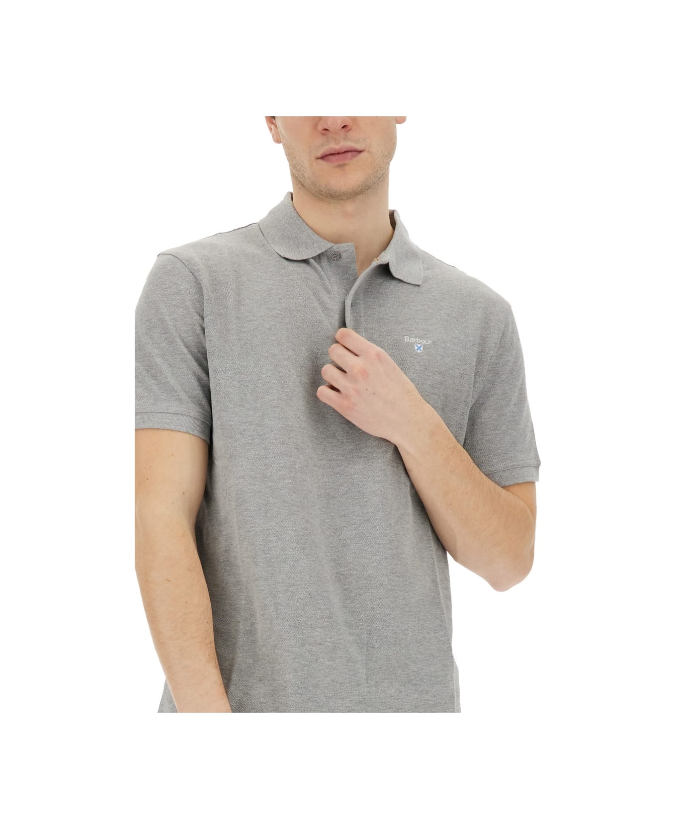 Barbour Polo With Logo - GREY ポロシャツ