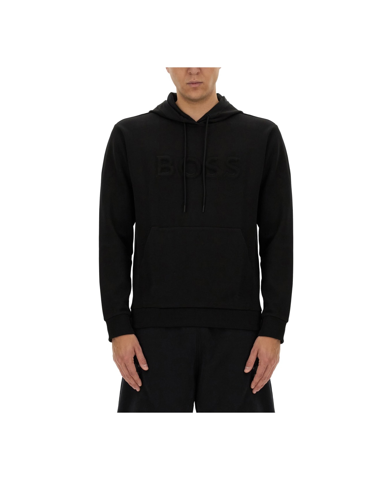 Hugo Boss Sweatshirt With Logo - BLACK