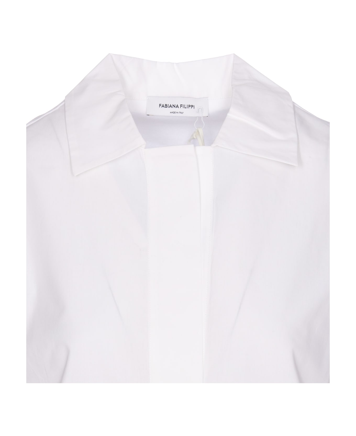 Fabiana Filippi Popeline And Jersey Shirt - White