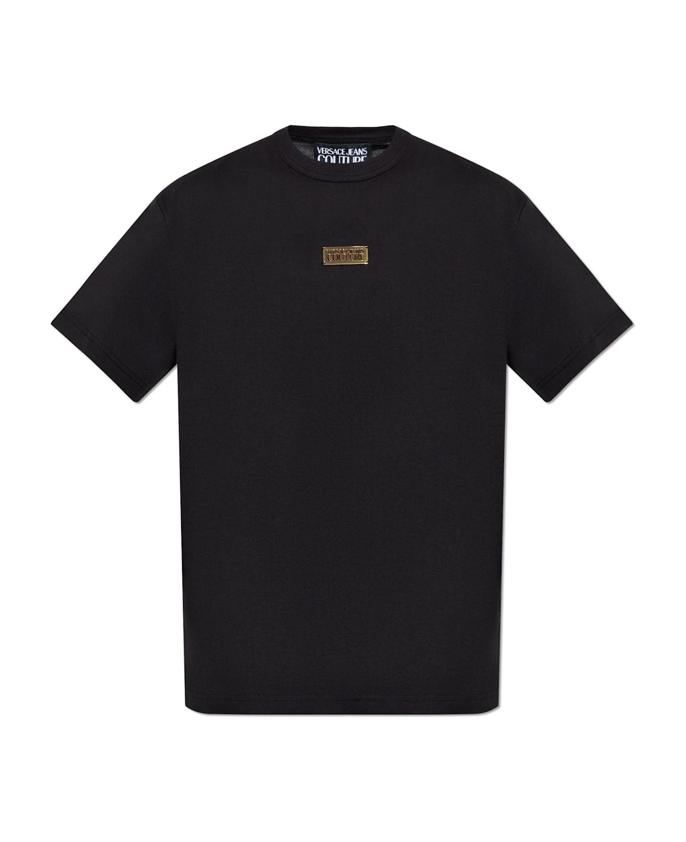 Versace Jeans Couture T-shirt With Logo - Nero e Oro