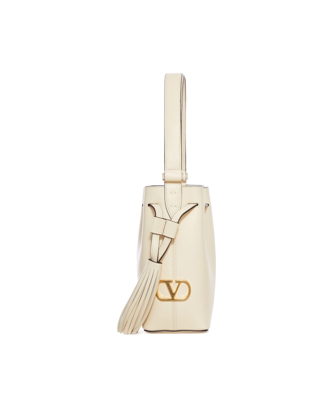 Valentino Garavani So Seau Small Leather Bucket Bag - White ショルダーバッグ