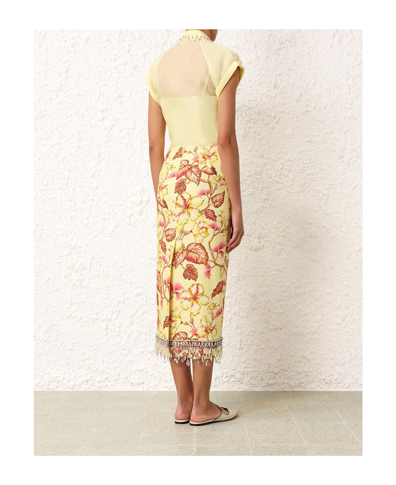 Zimmermann Yellow Linen Skirt - Yellow スカート
