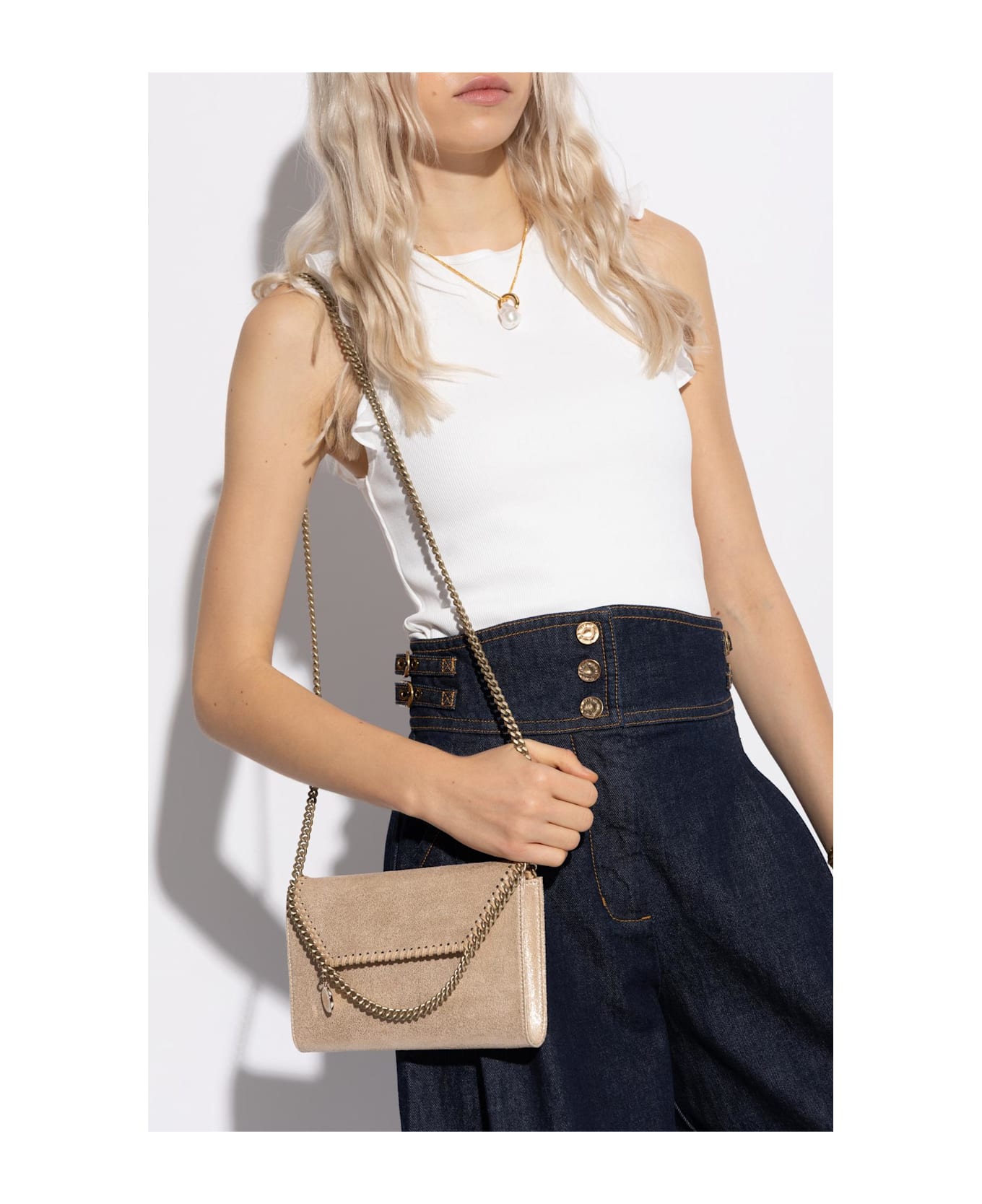 Stella McCartney 'falabella Wallet' Clutch - Airlite Gold