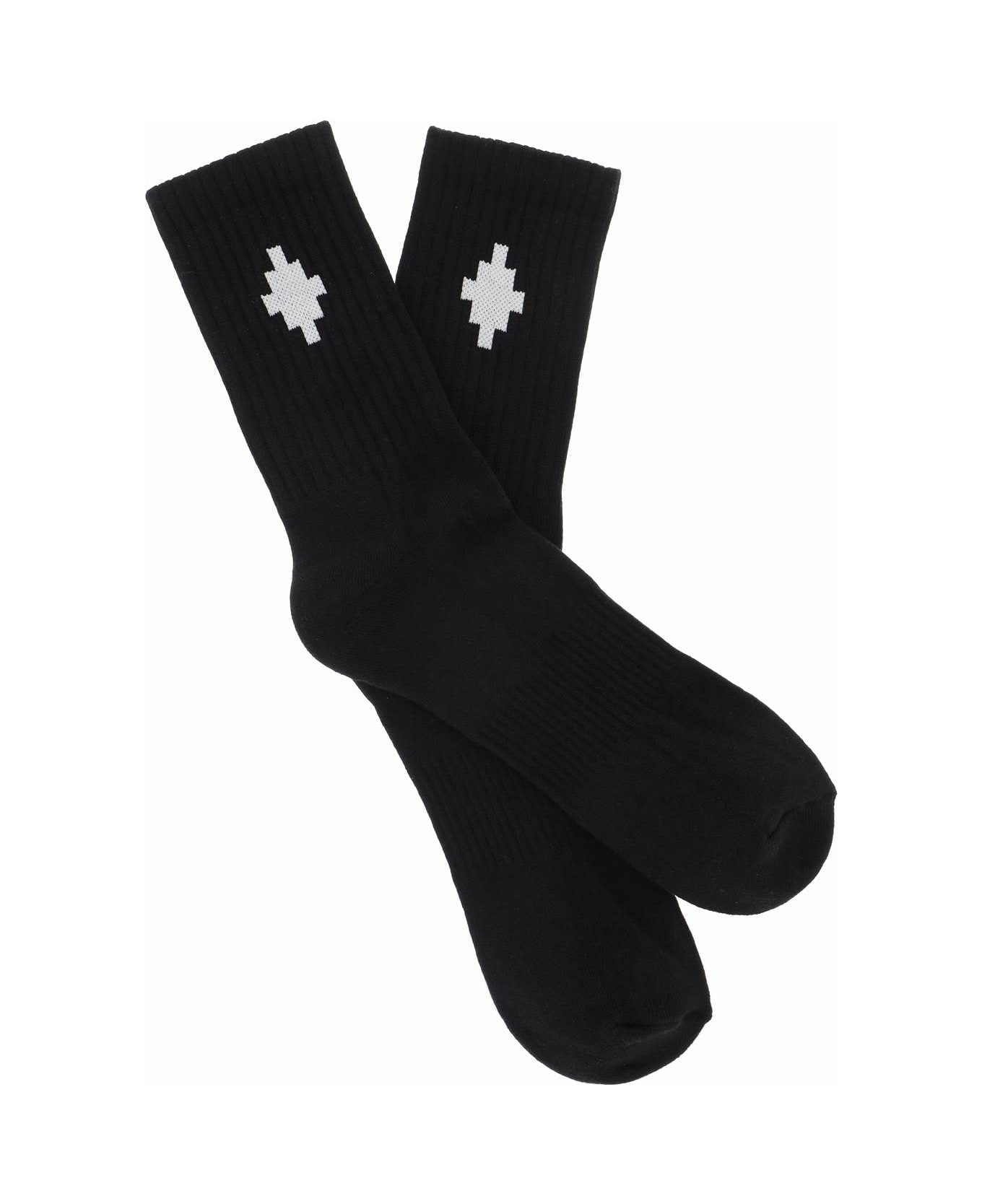 Marcelo Burlon Cross Logo Sport Socks - Nero bianco