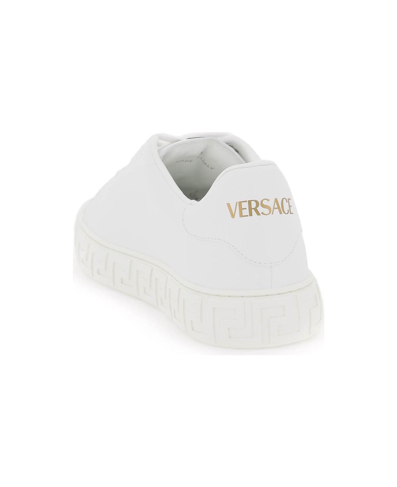 Versace White Leather Sneakers - White スニーカー