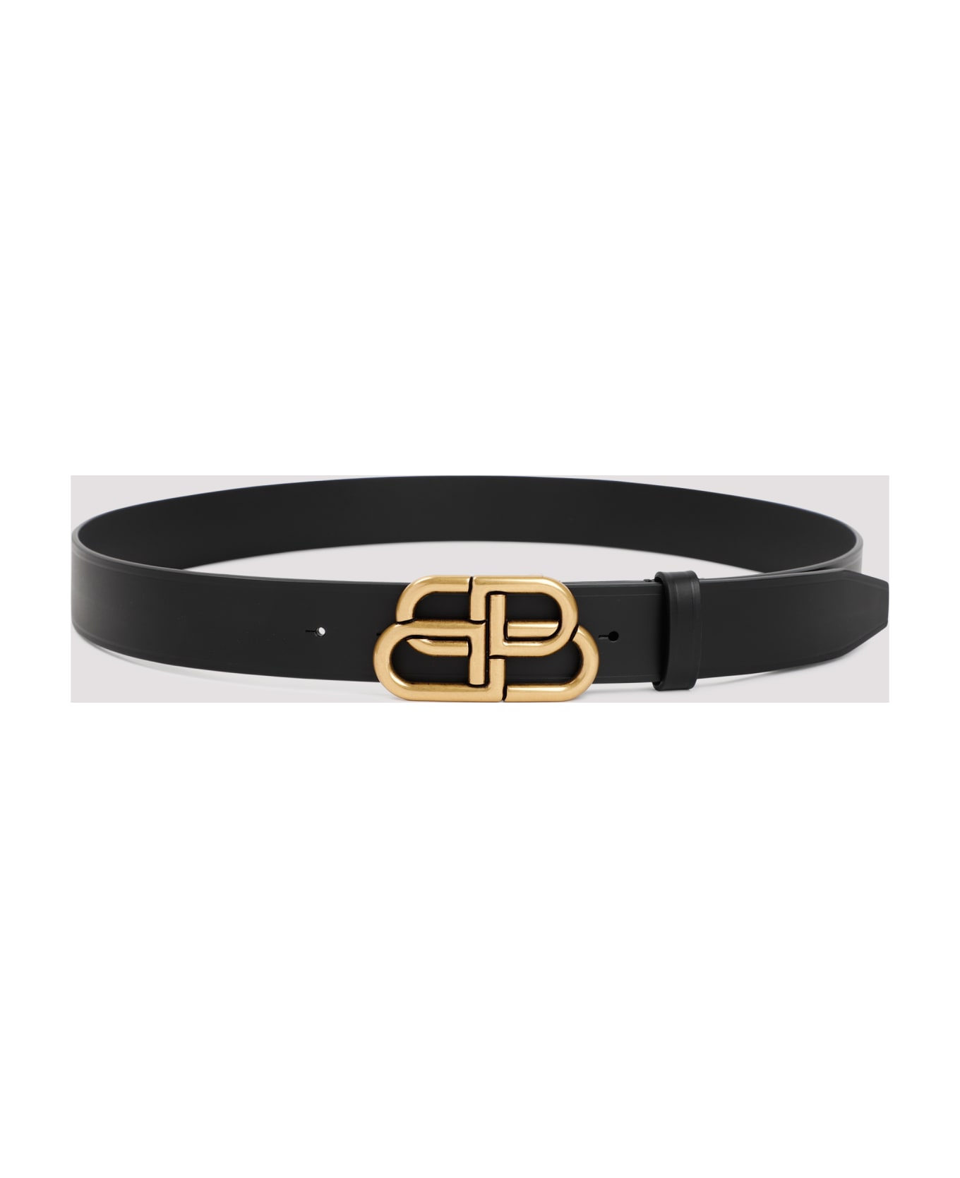 Balenciaga Leather Bb Belt - Black
