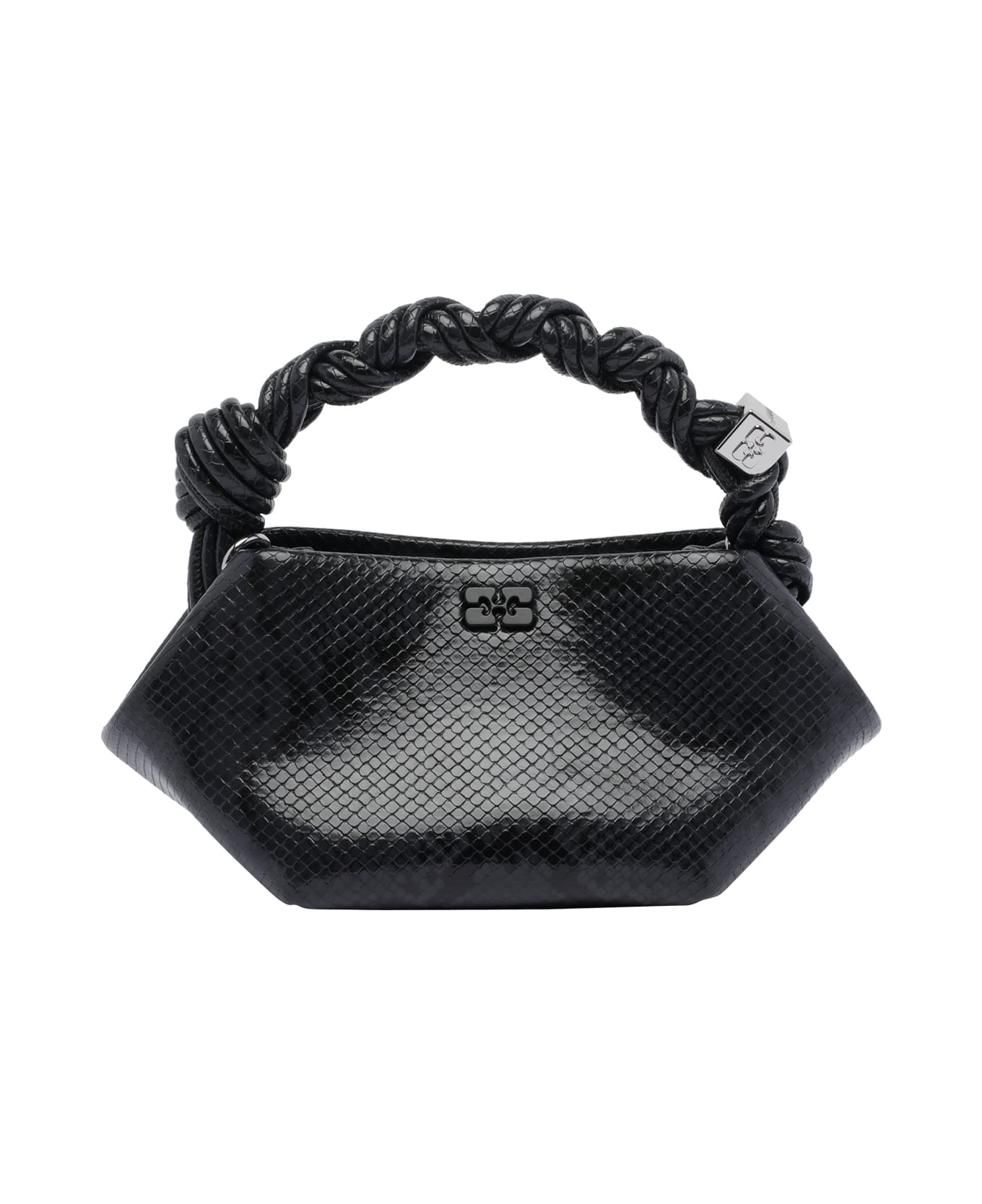 Ganni Mini Ganni Bou Snake Handbag - Black