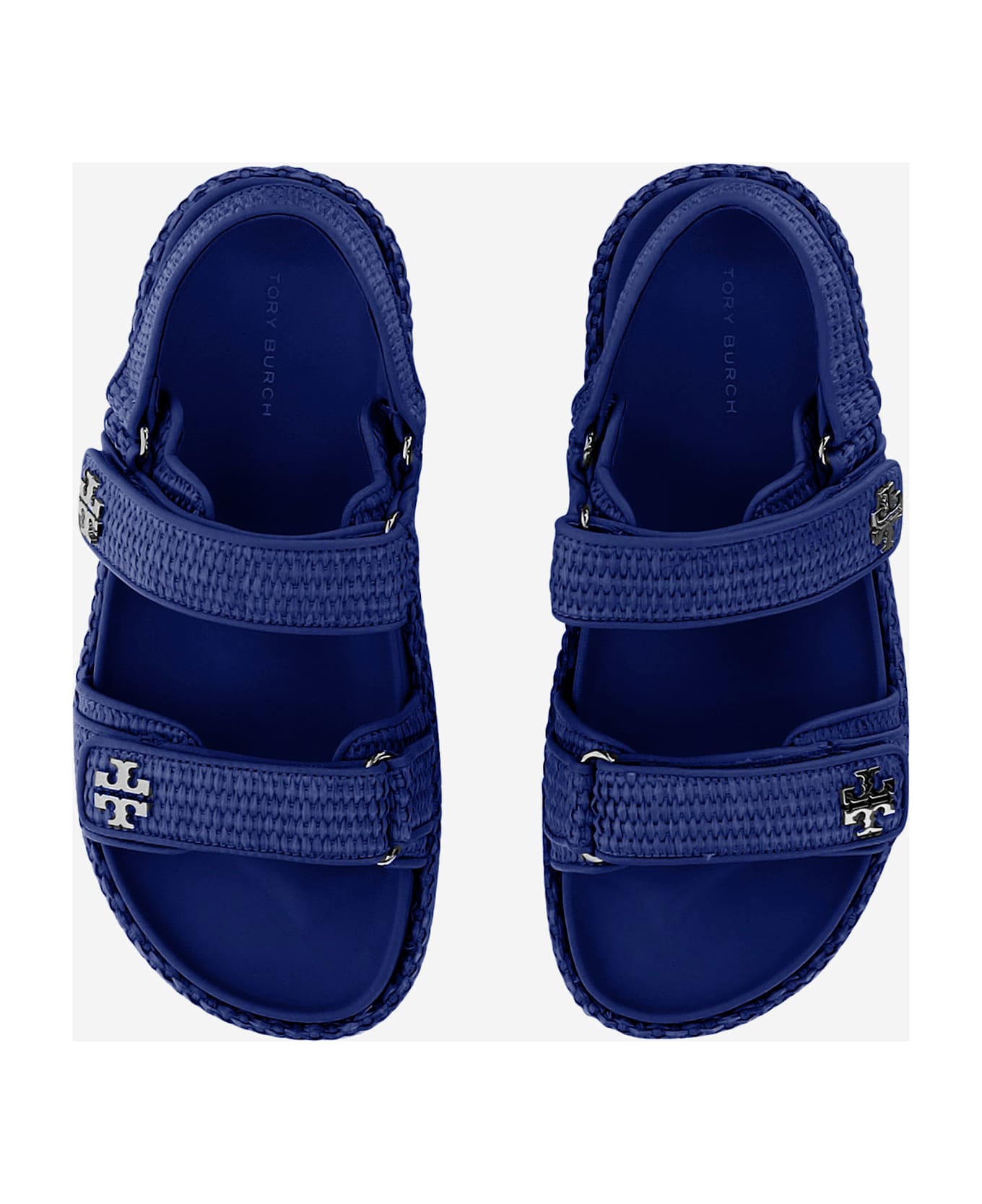 Tory Burch Kira Intrecciato Sandals - blue