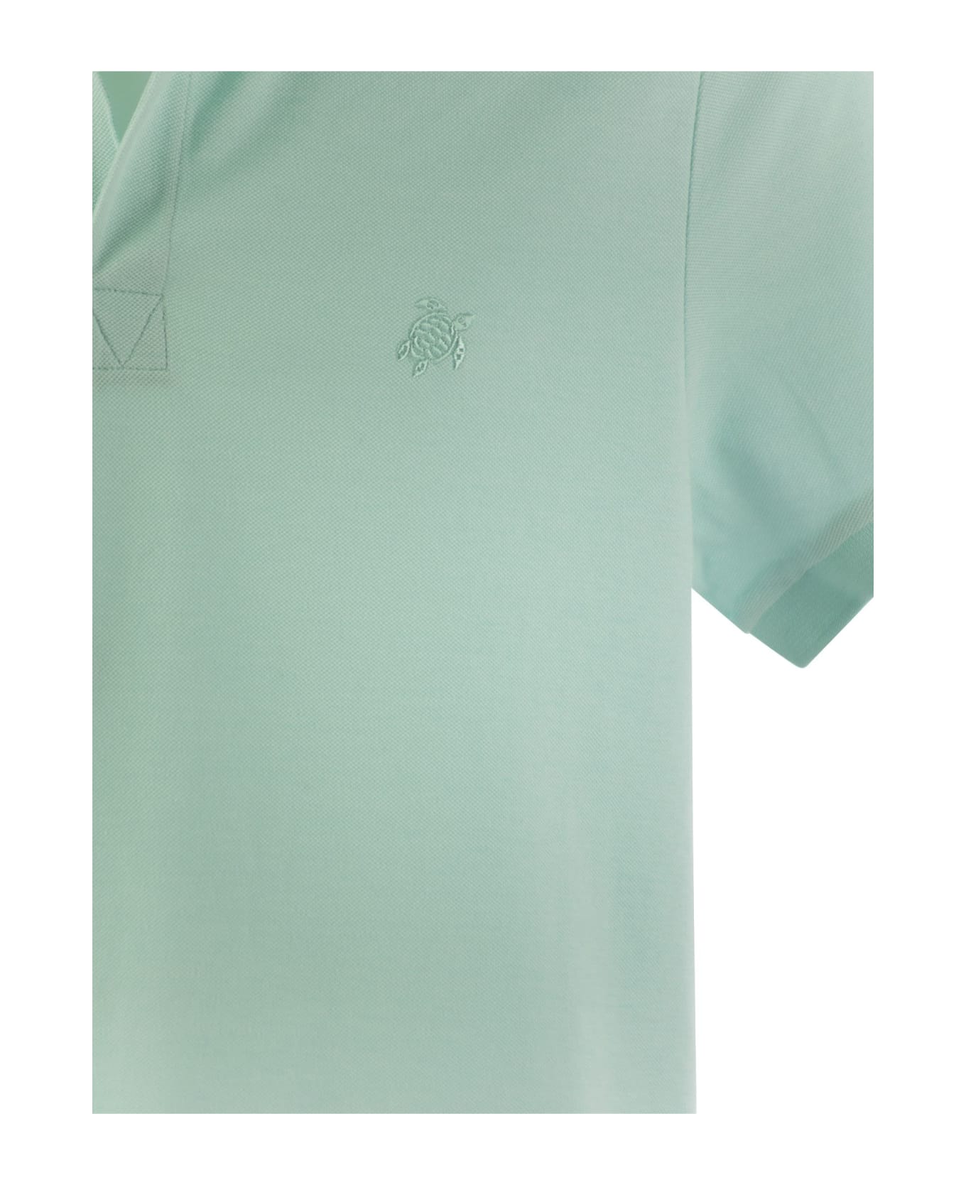 Vilebrequin Short-sleeved Cotton Polo Shirt - Water Green ポロシャツ