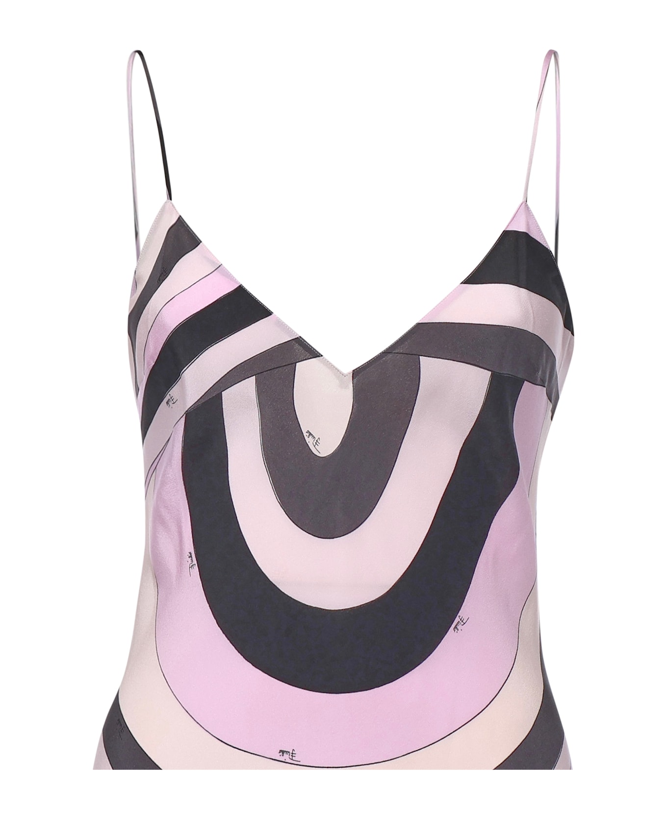 Pucci Silk Dress With Iris Print - PINK