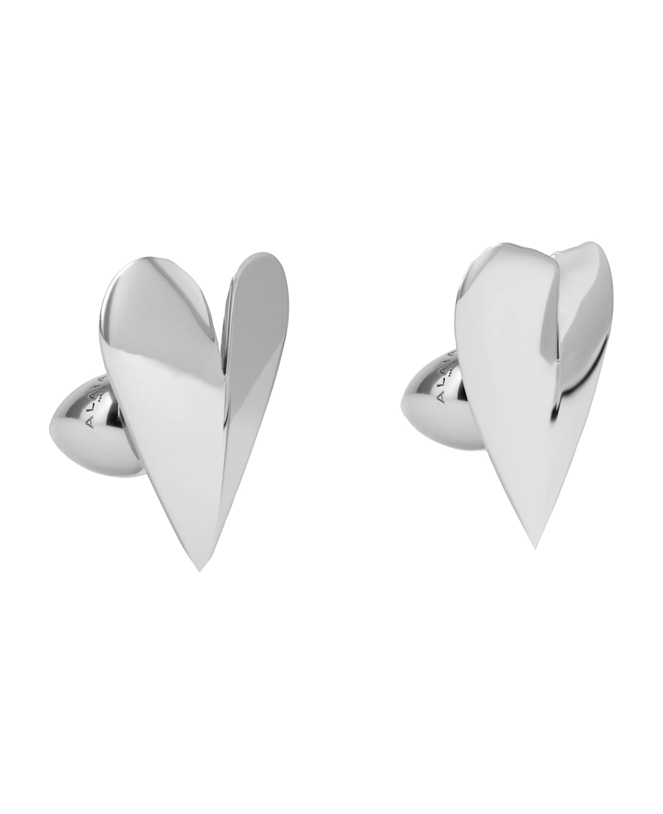 Alaia Le Coeur Torn Earrings - Silver
