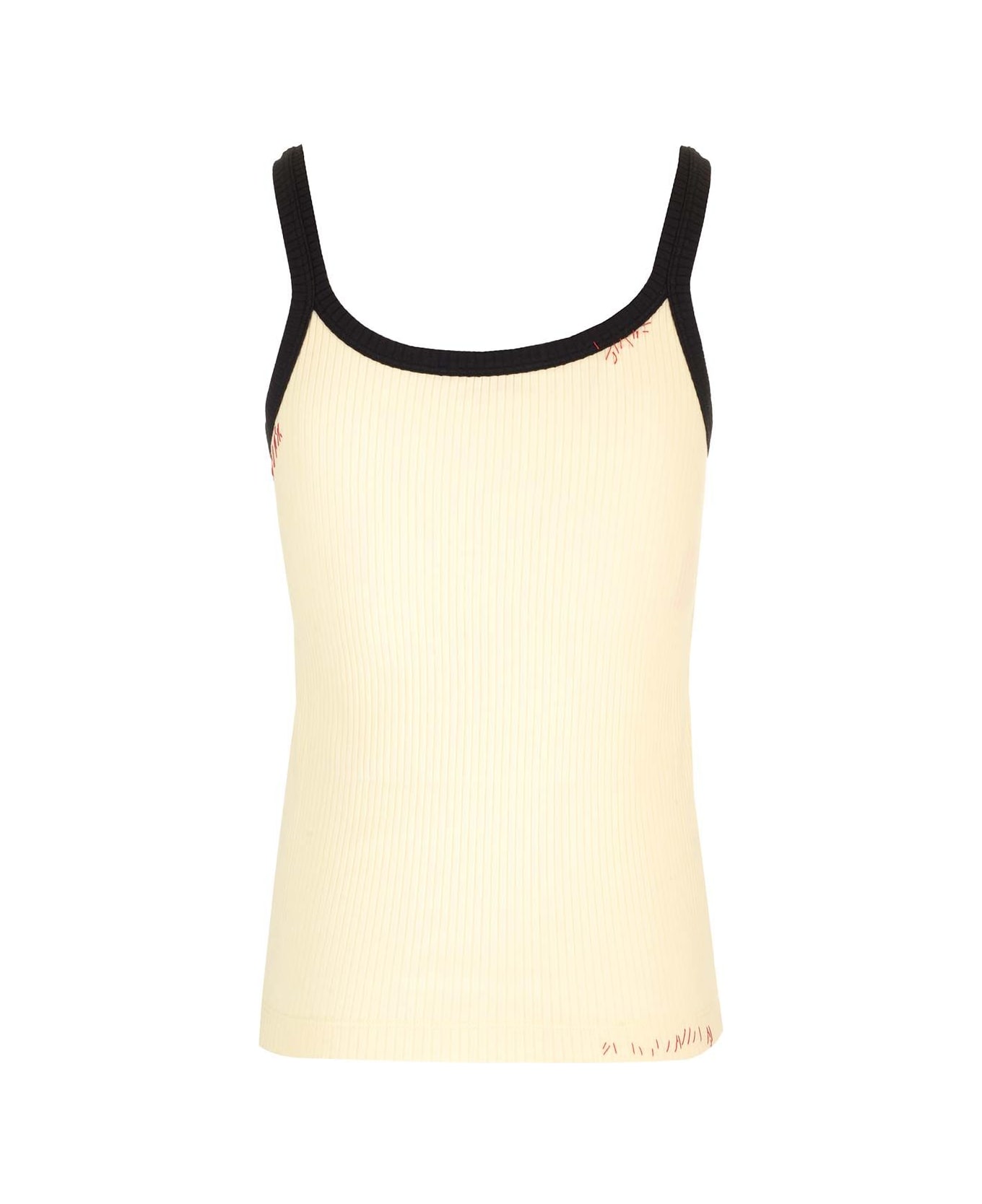 Marni Ribbed Tank Top - White