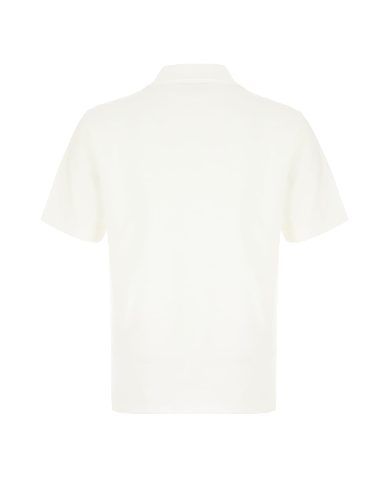 Lanvin White Piquet Polo Shirt - OPTIC WHITE