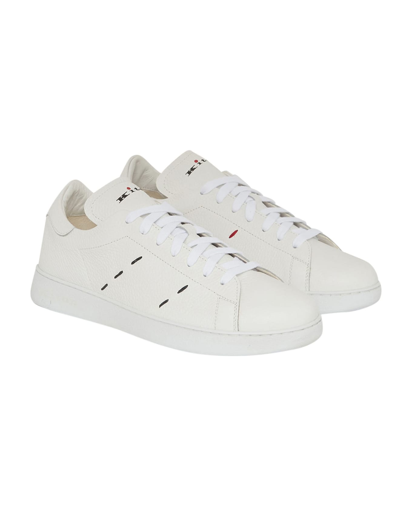 Kiton Sneakers Shoes Calfskin - WHITE
