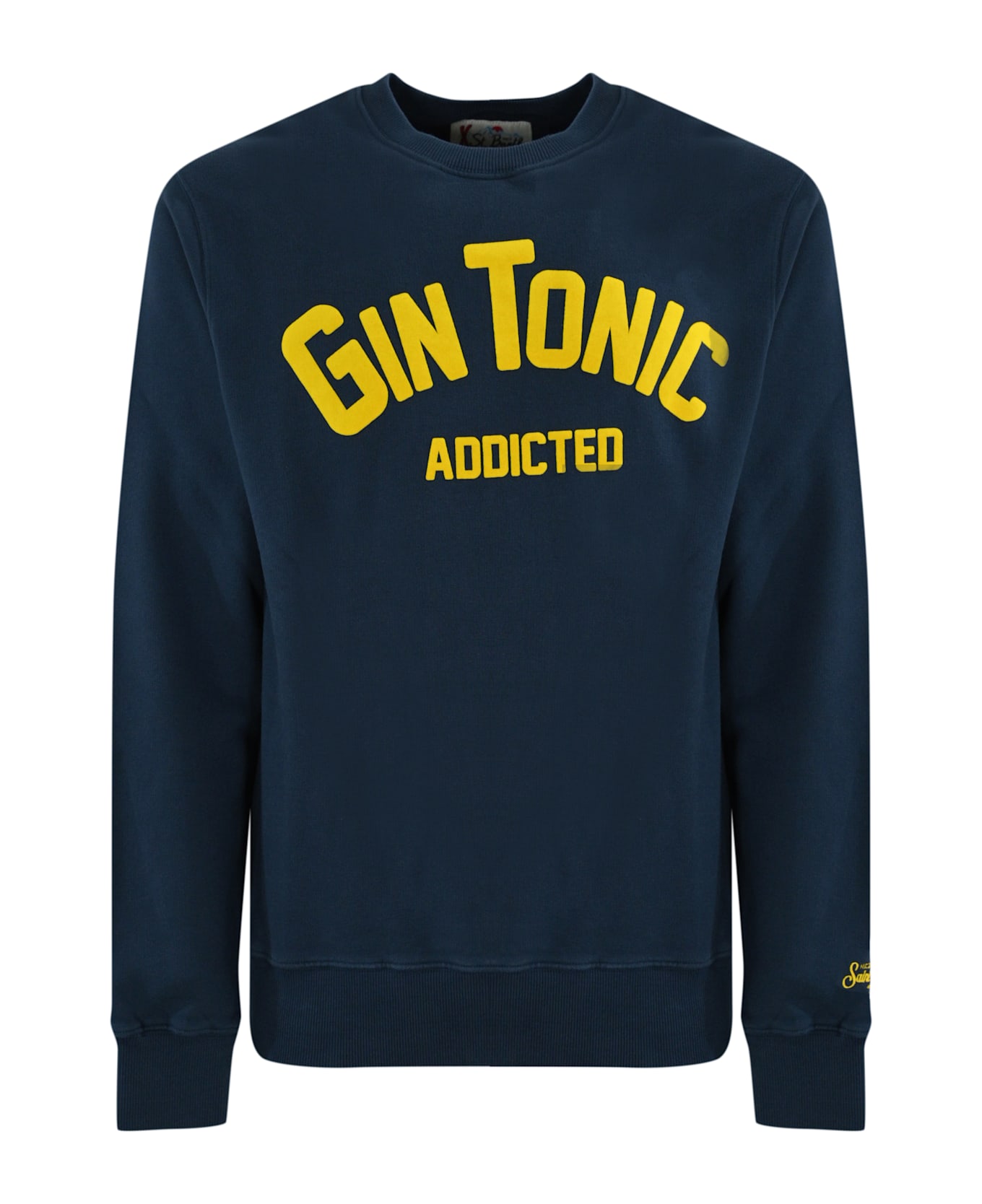 MC2 Saint Barth Soho Sweatshirt With "gin Tonic" Lettering - Blu